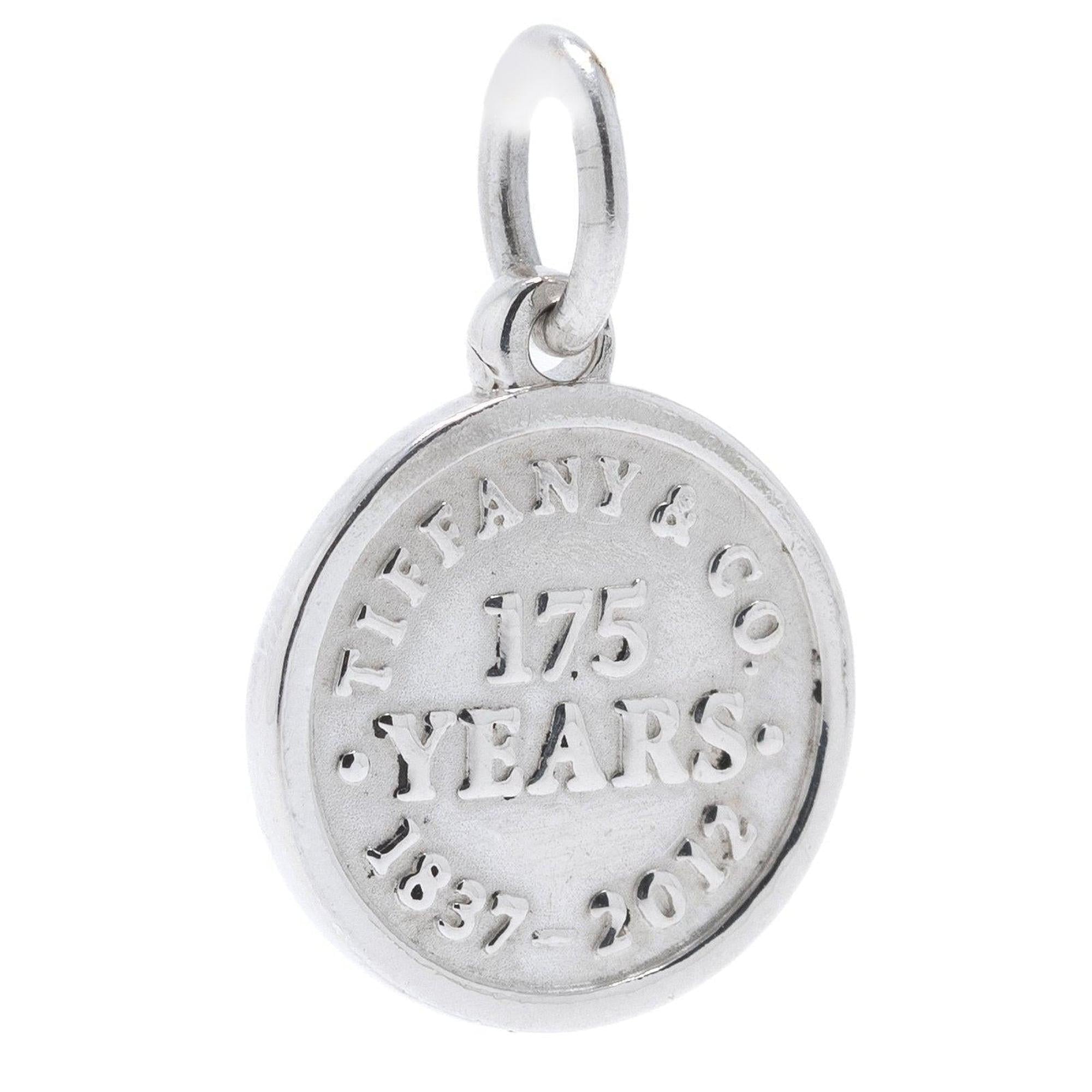 Tiffany & Co. 175th Anniversary Round Disc Charm