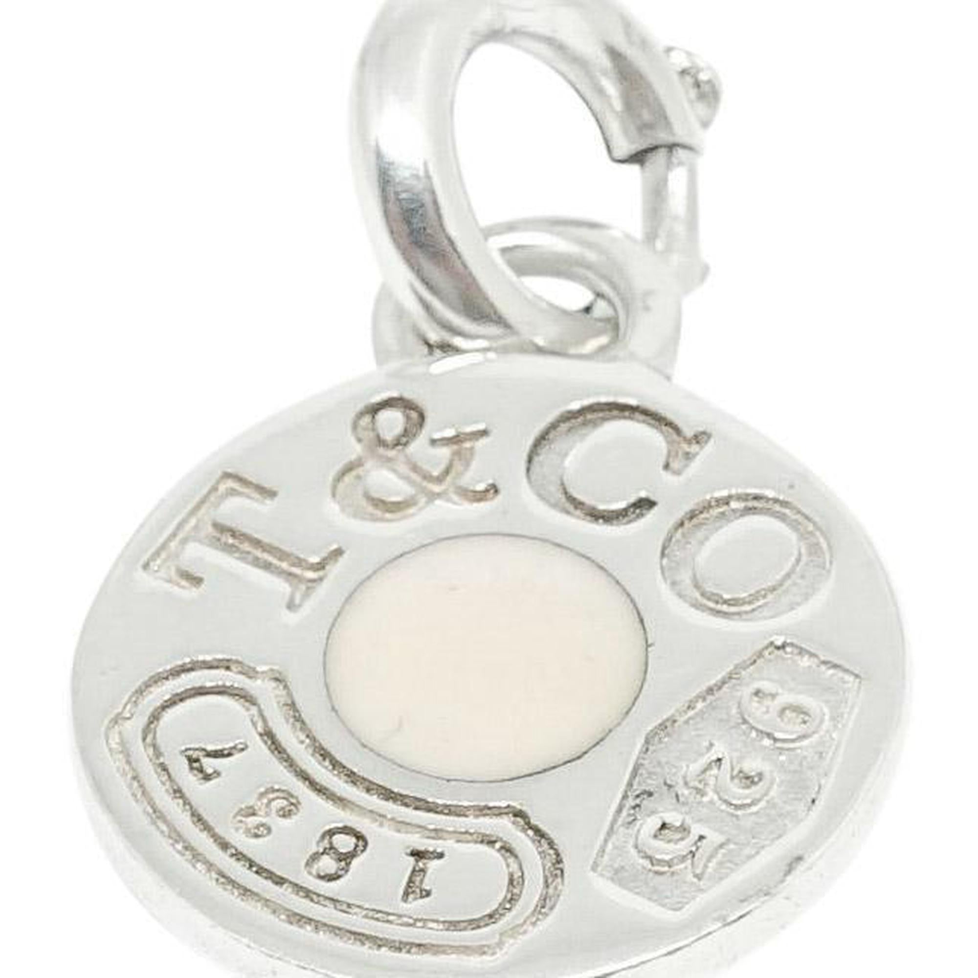 Tiffany & Co. 1837 Circle Charm with Pink Enamel