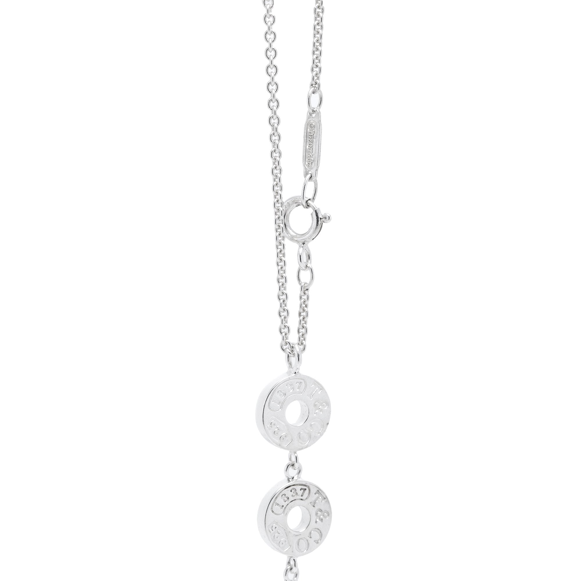 Tiffany & Co. 1837 Circle Triple Drop Pendant Necklace