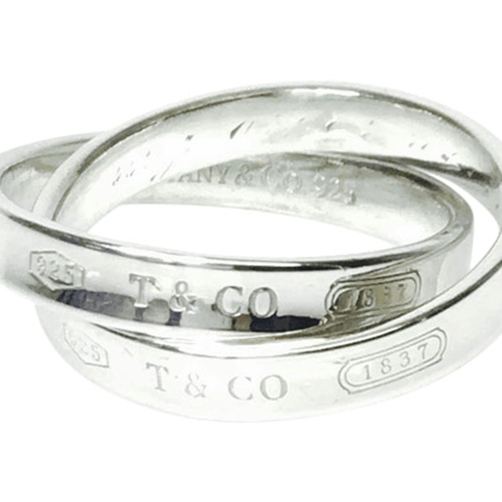 Tiffany & Co. 1837 Double Interlocking Ring in Sterling Silver