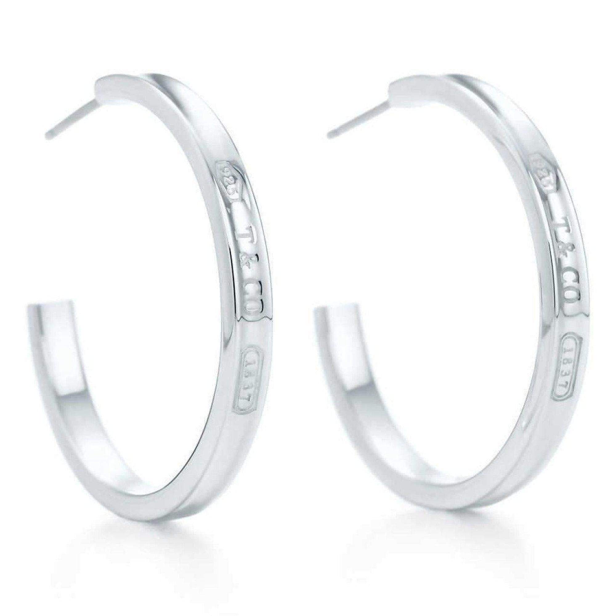 Tiffany & Co. 1837 Hoop Earrings in Sterling Silver