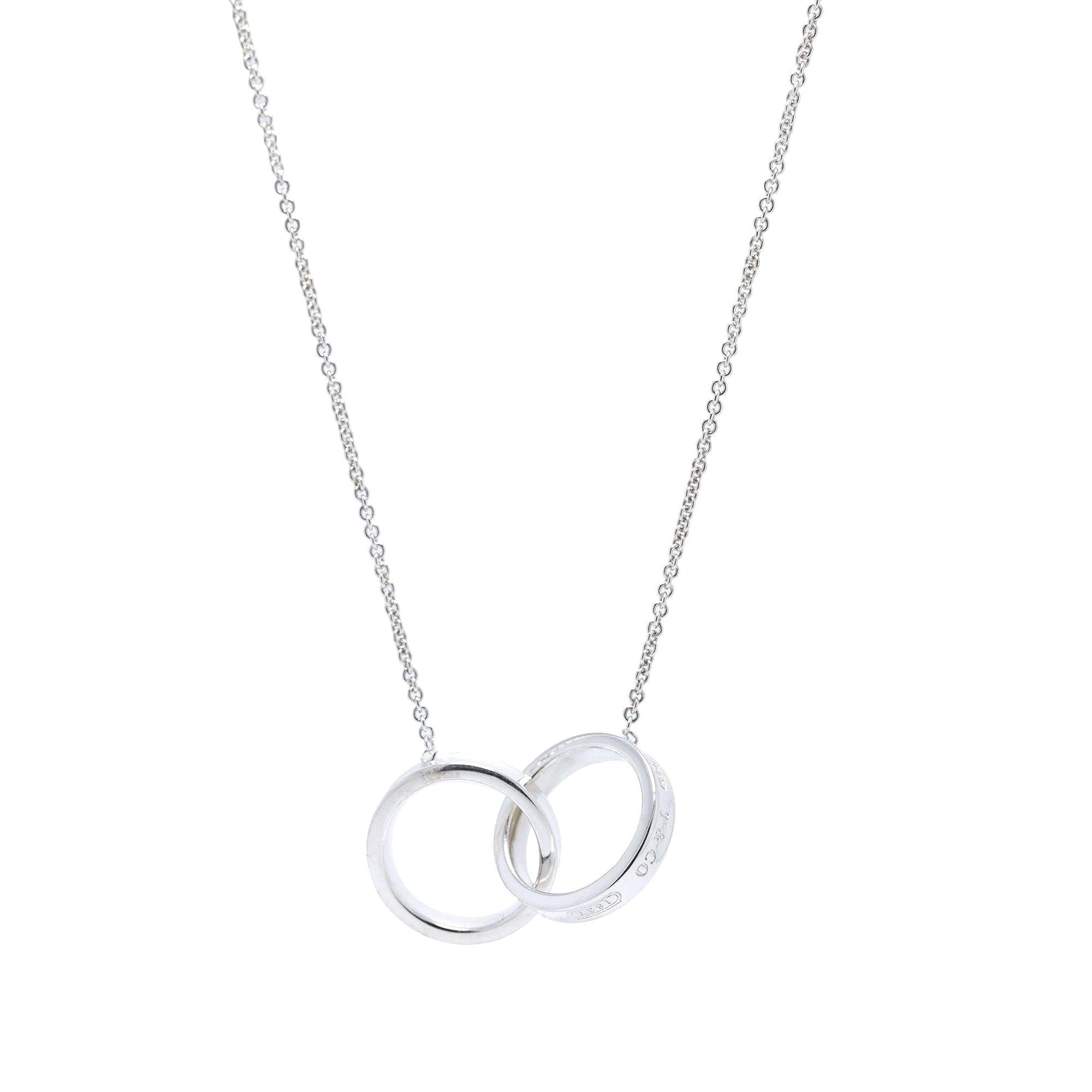 Tiffany & Co. 1837 Interlocking Circles Pendant Necklace w/ Box & Receipt