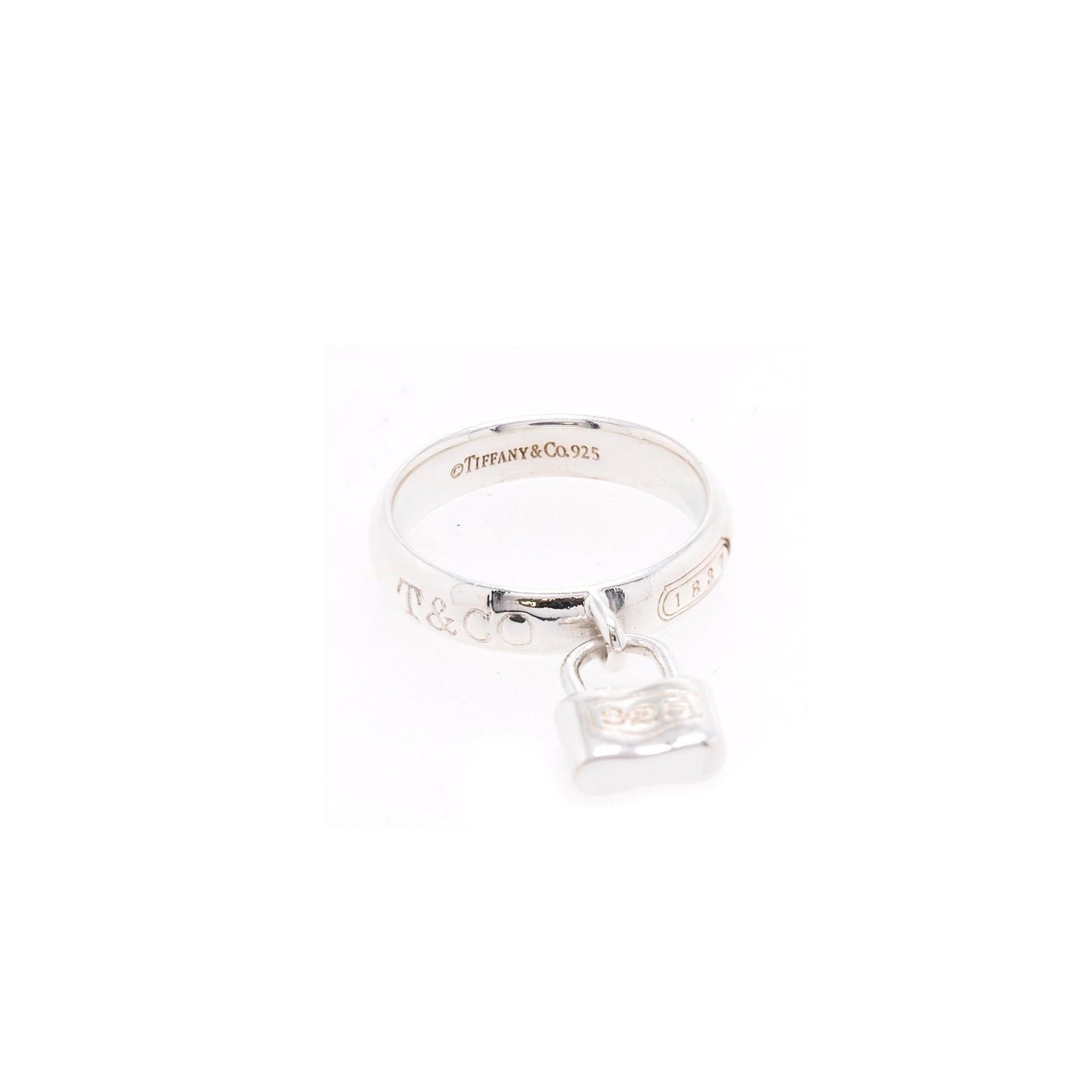 Tiffany & Co. 1837 Lock Charm Ring