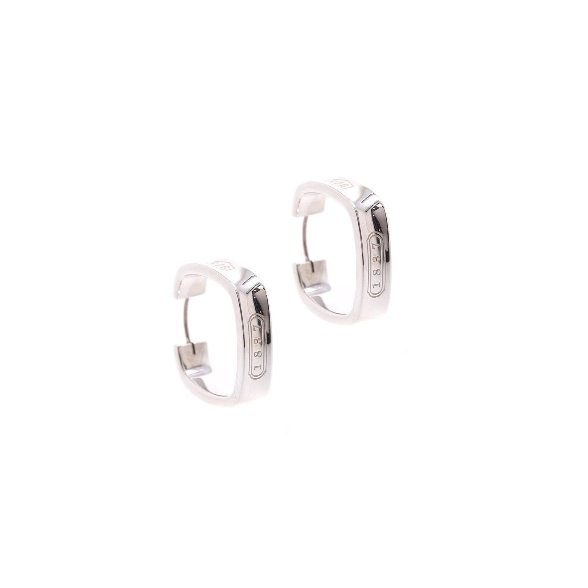 Tiffany & Co. 1837 Medium Square Hoop Earrings