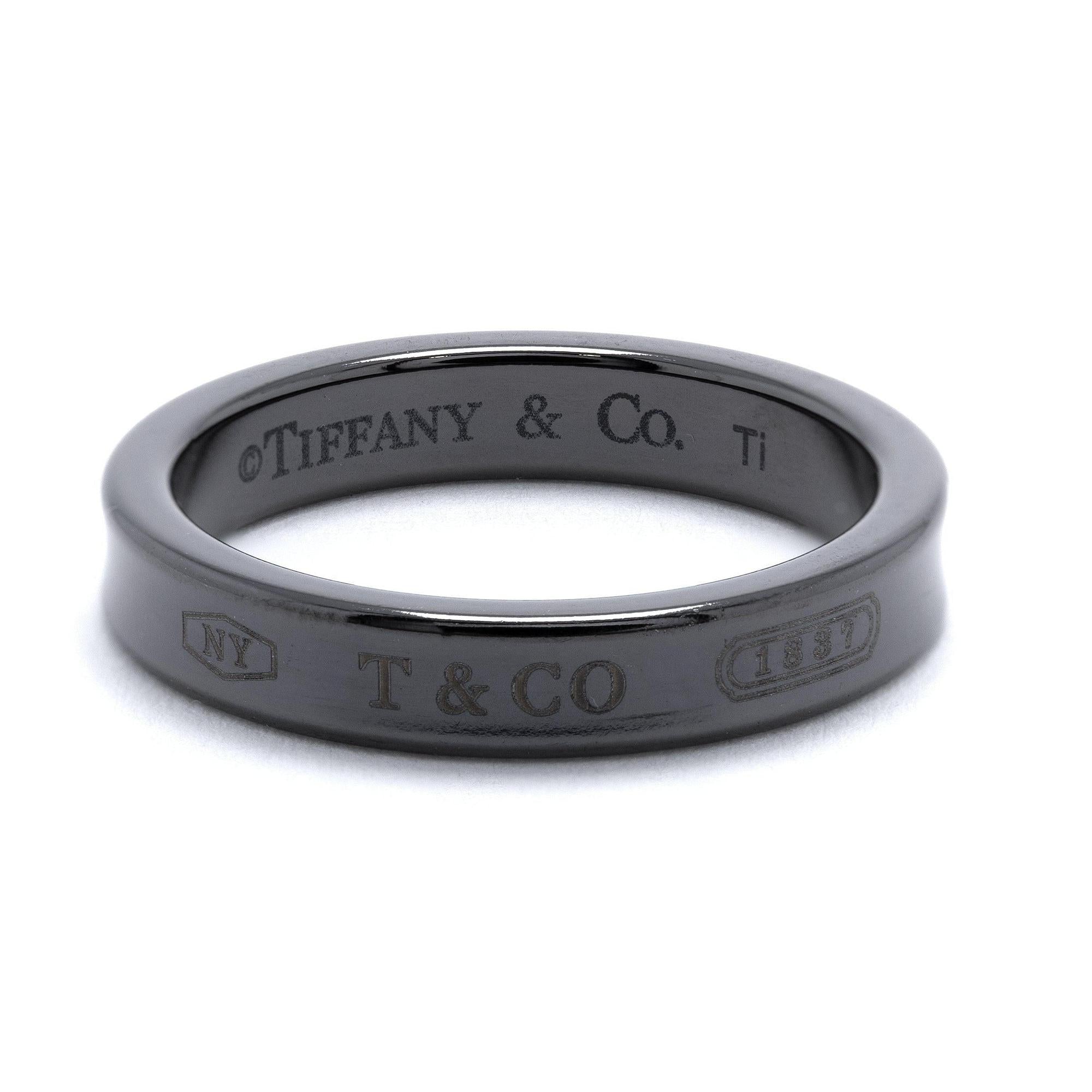 Tiffany & Co. 1837 Titanium Narrow Ring