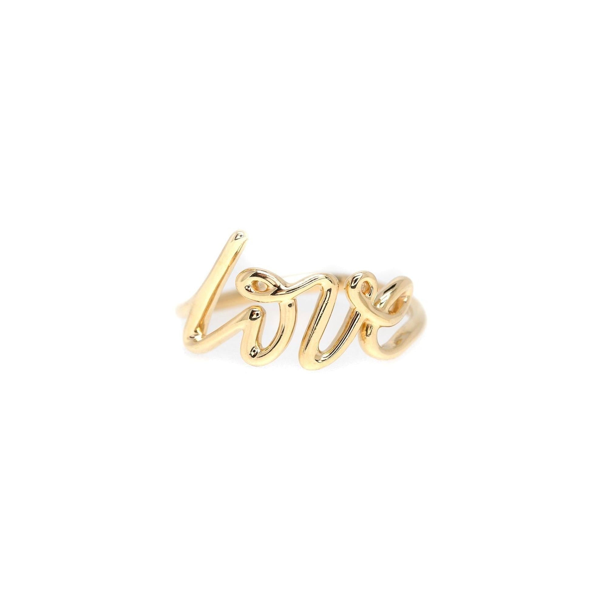Tiffany & Co. 18K Gold Paloma Picasso Graffiti Love Ring, Small Model