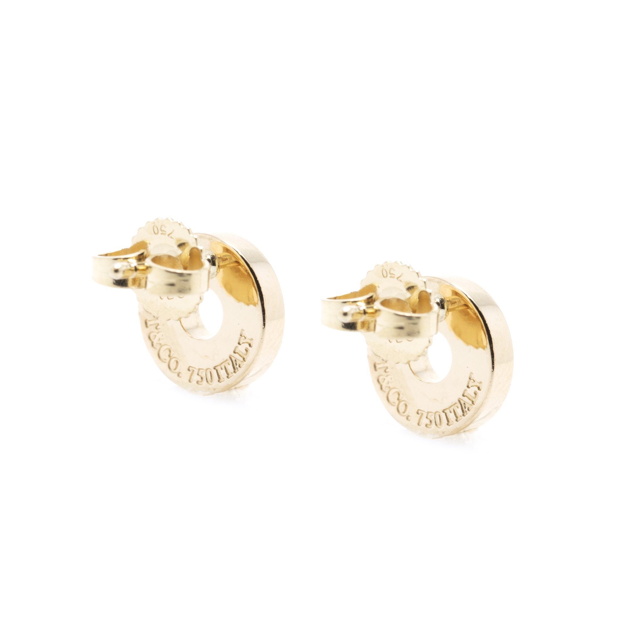 Tiffany & Co. 18k Gold 1837 Circle Earrings