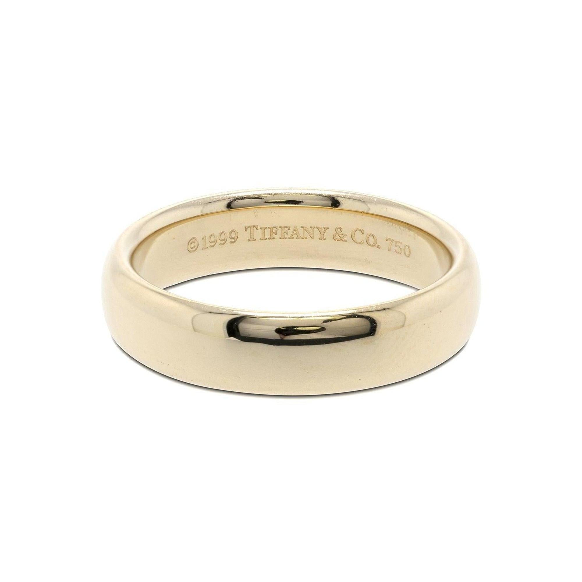 Tiffany & Co. 18k Gold Classic Wedding Band Ring