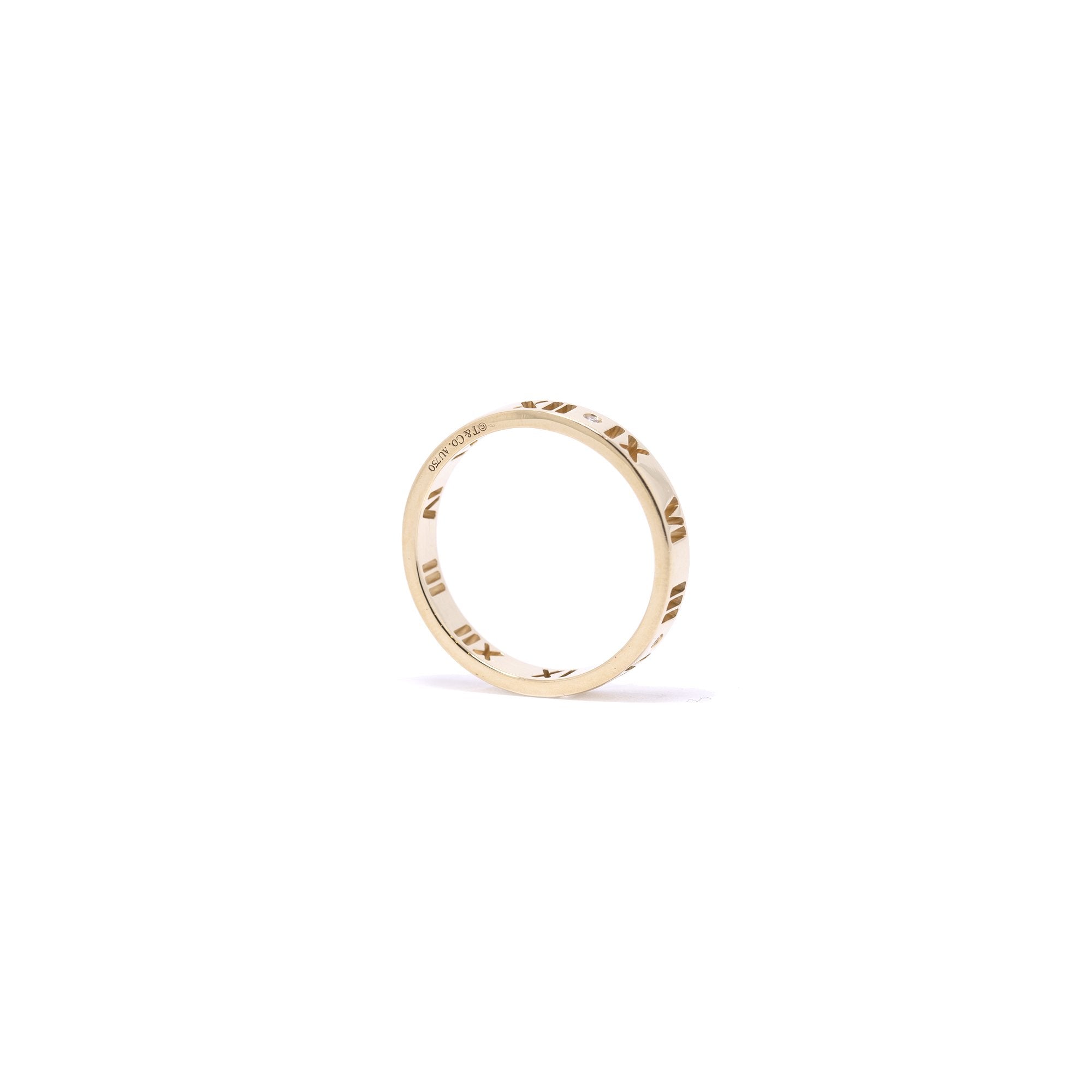 Tiffany & Co. 18k Gold Diamond Atlas Pierced Ring
