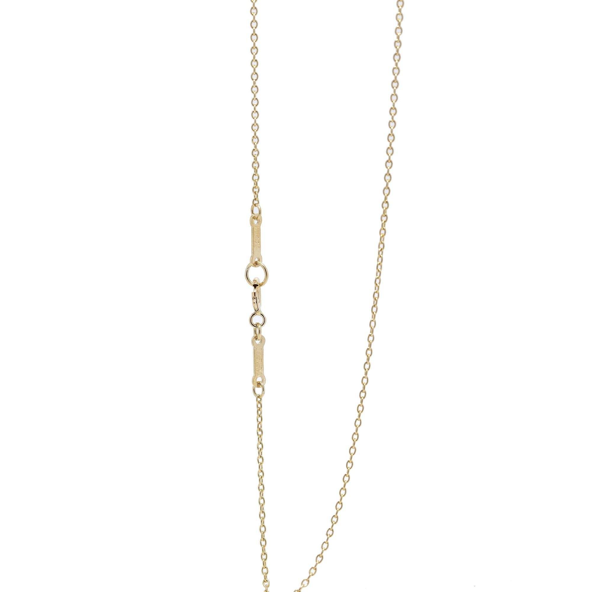 Tiffany & Co. 18k Gold Elsa Peretti Open Heart Pendant Necklace