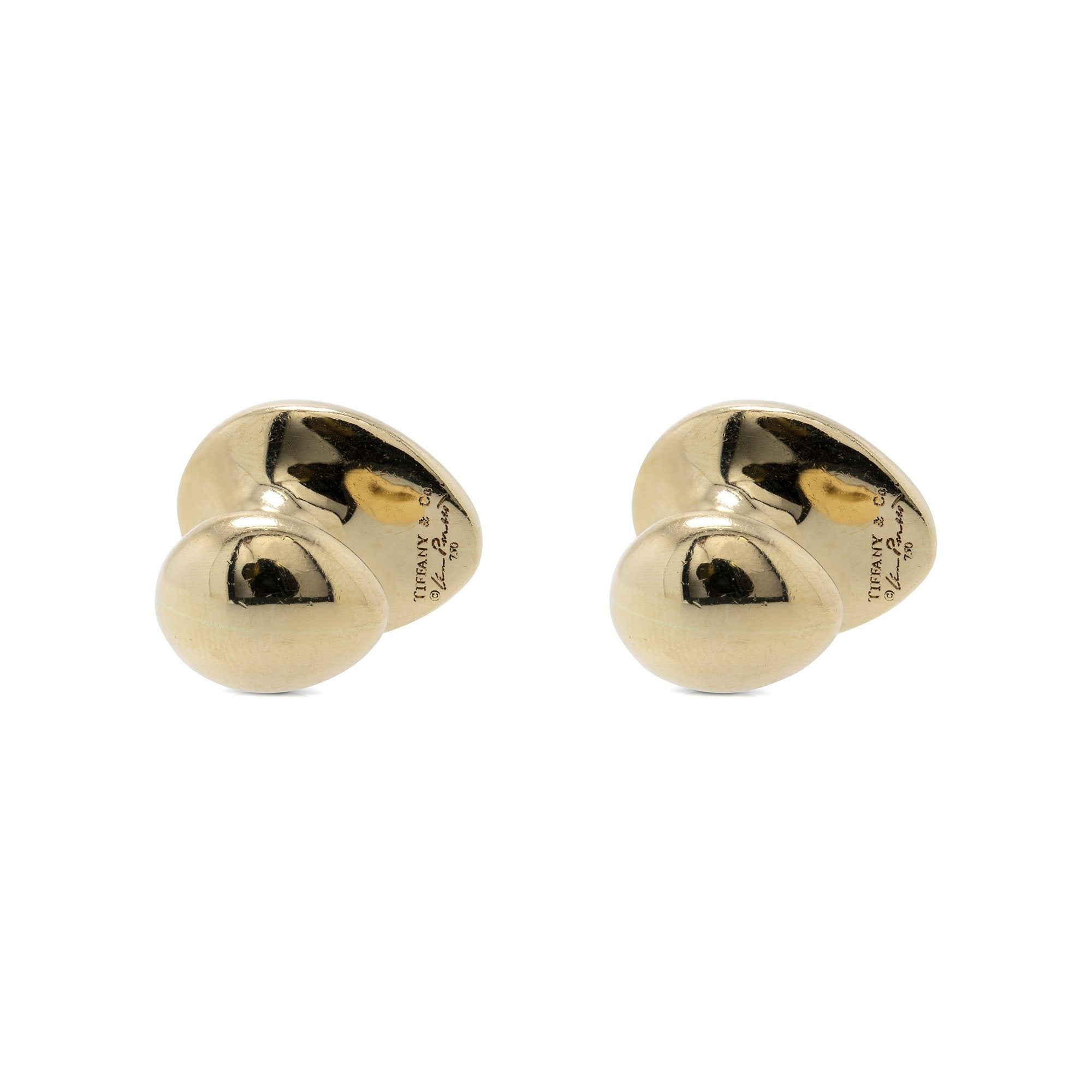Tiffany & Co. 18k Gold Elsa Peretti Teardrop Cufflinks