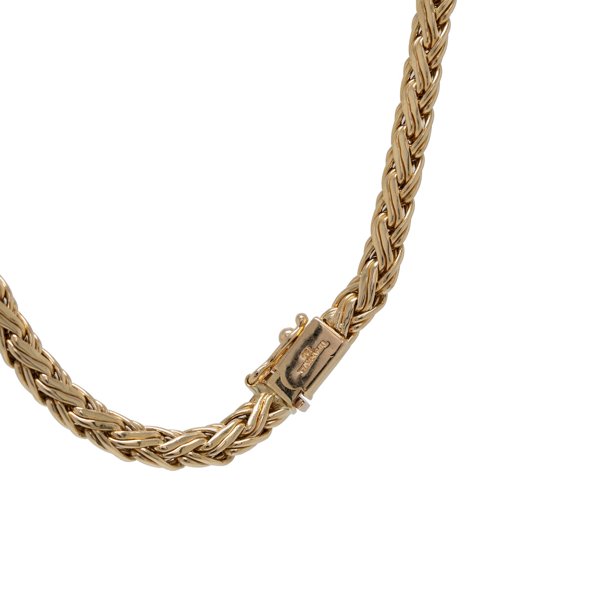 Tiffany & Co. 18k Gold Graduated Weave Choker Necklace