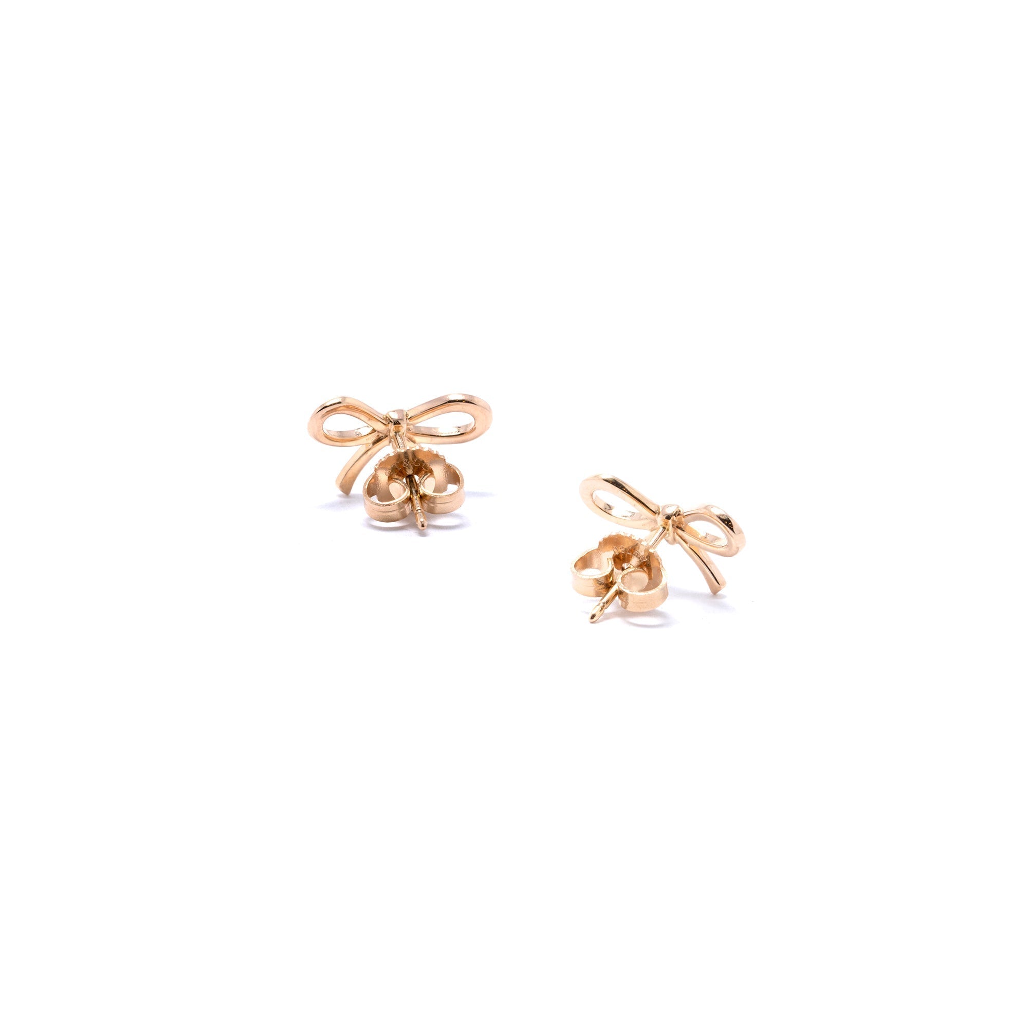 Tiffany & Co. 18k Gold Mini Bow Earrings