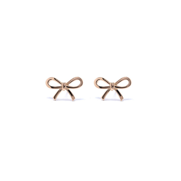 Pretty Little Things Gold Bow Earrings — London Belle