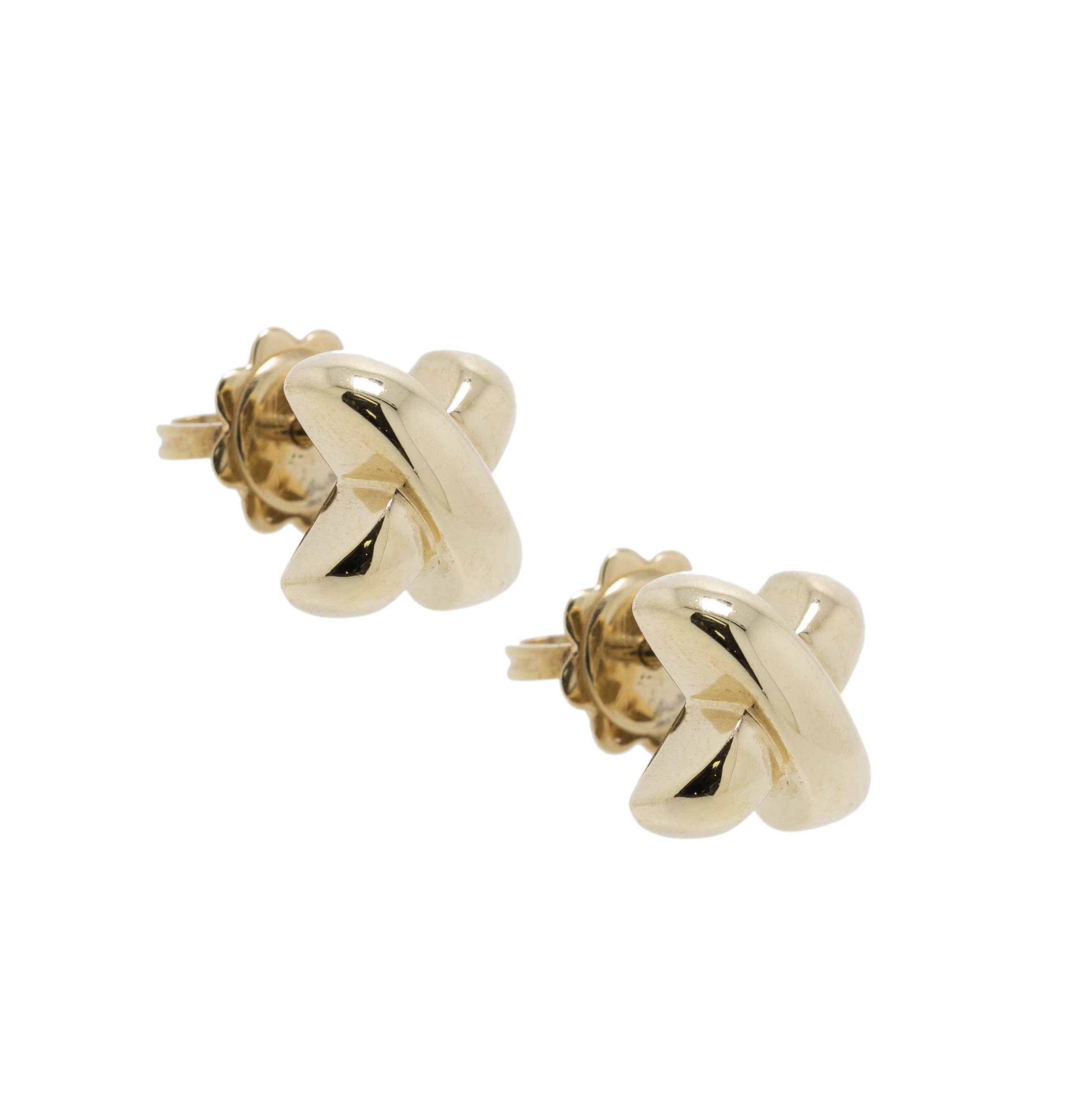 Tiffany & Co. 18k Gold Mini X Stud Earrings