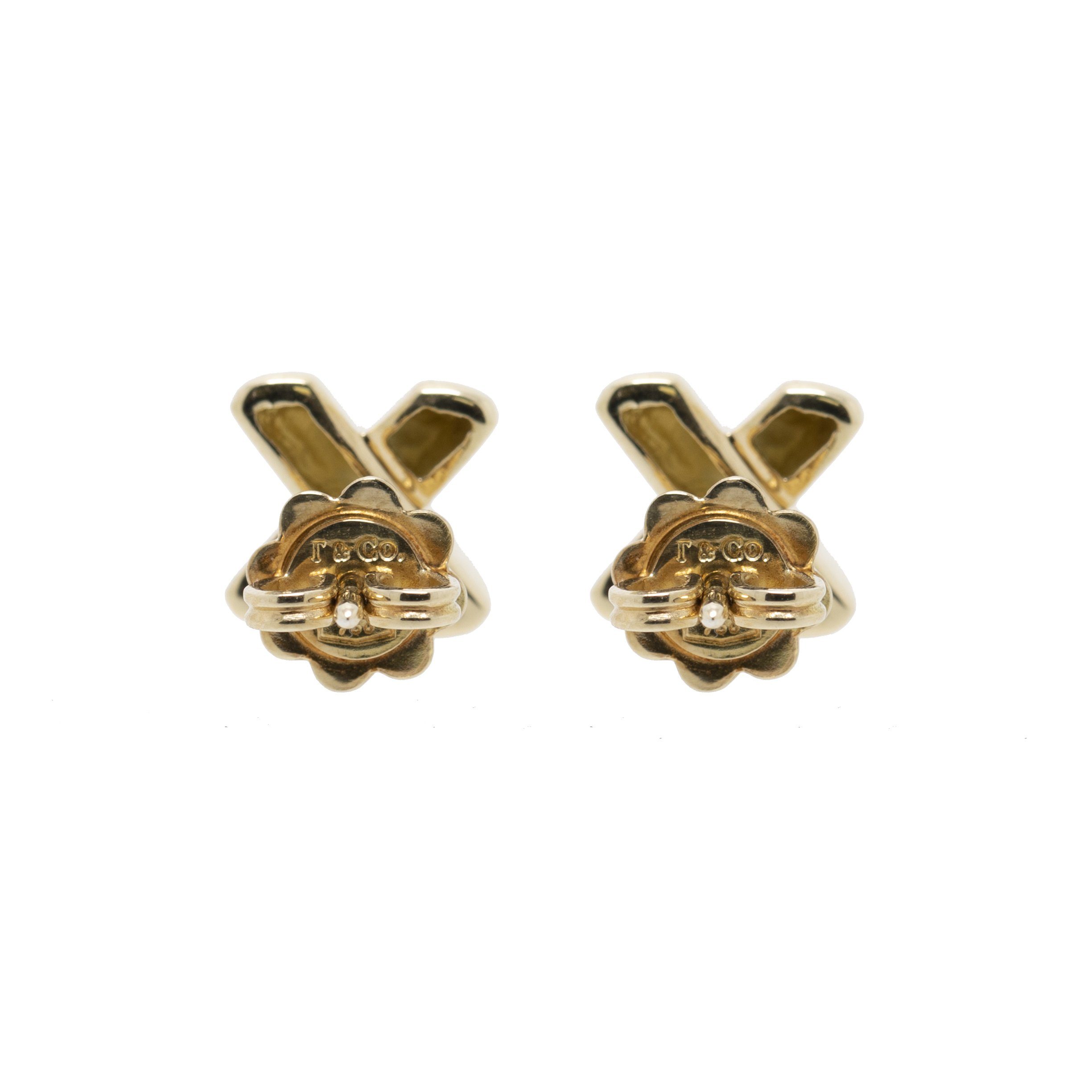 Tiffany & Co. 18k Gold Mini X Stud Earrings