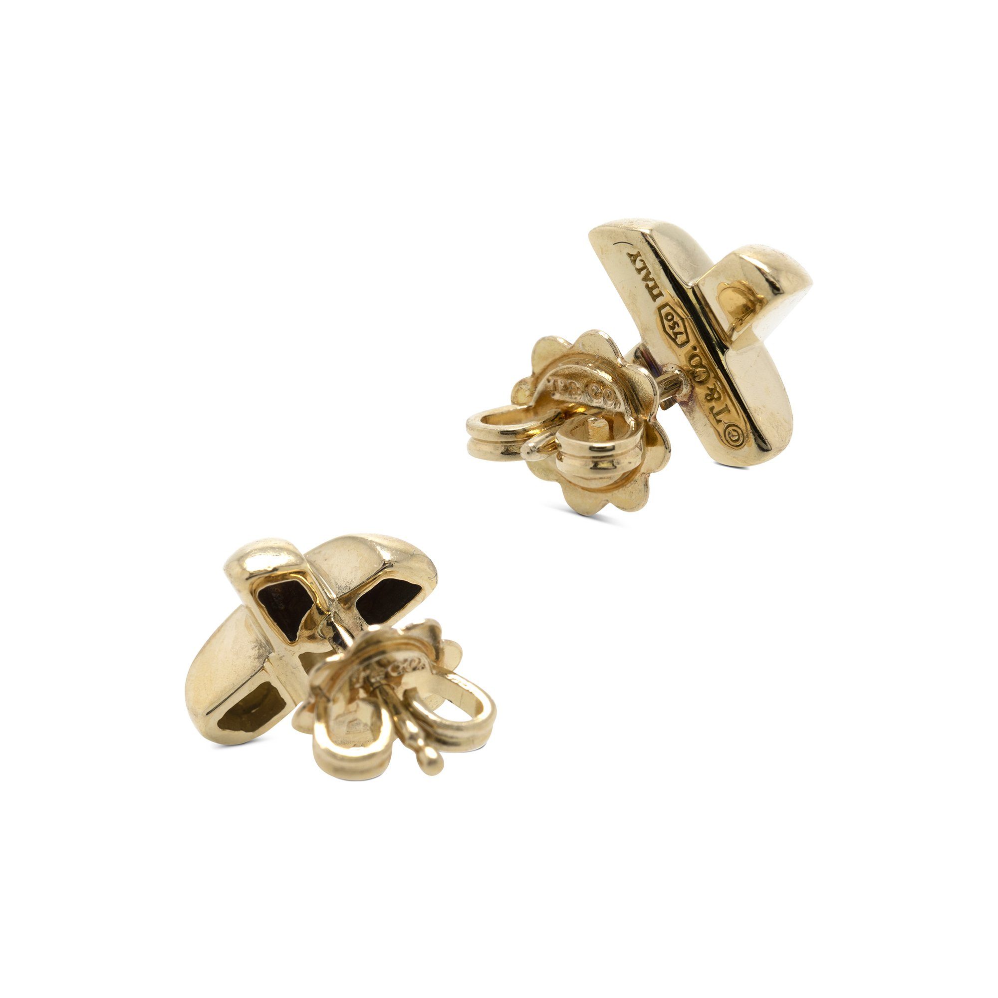 Tiffany & Co. 18k Gold Mini X Stud Earrings