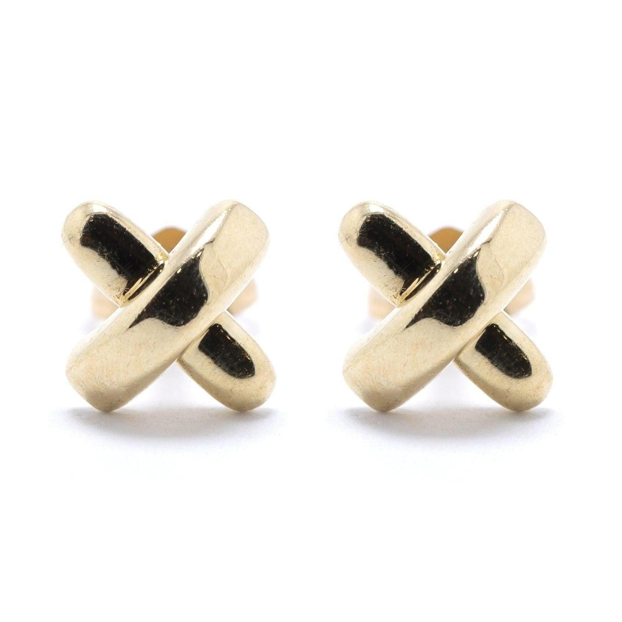 Tiffany & Co. 18k Gold Mini X Stud Earrings