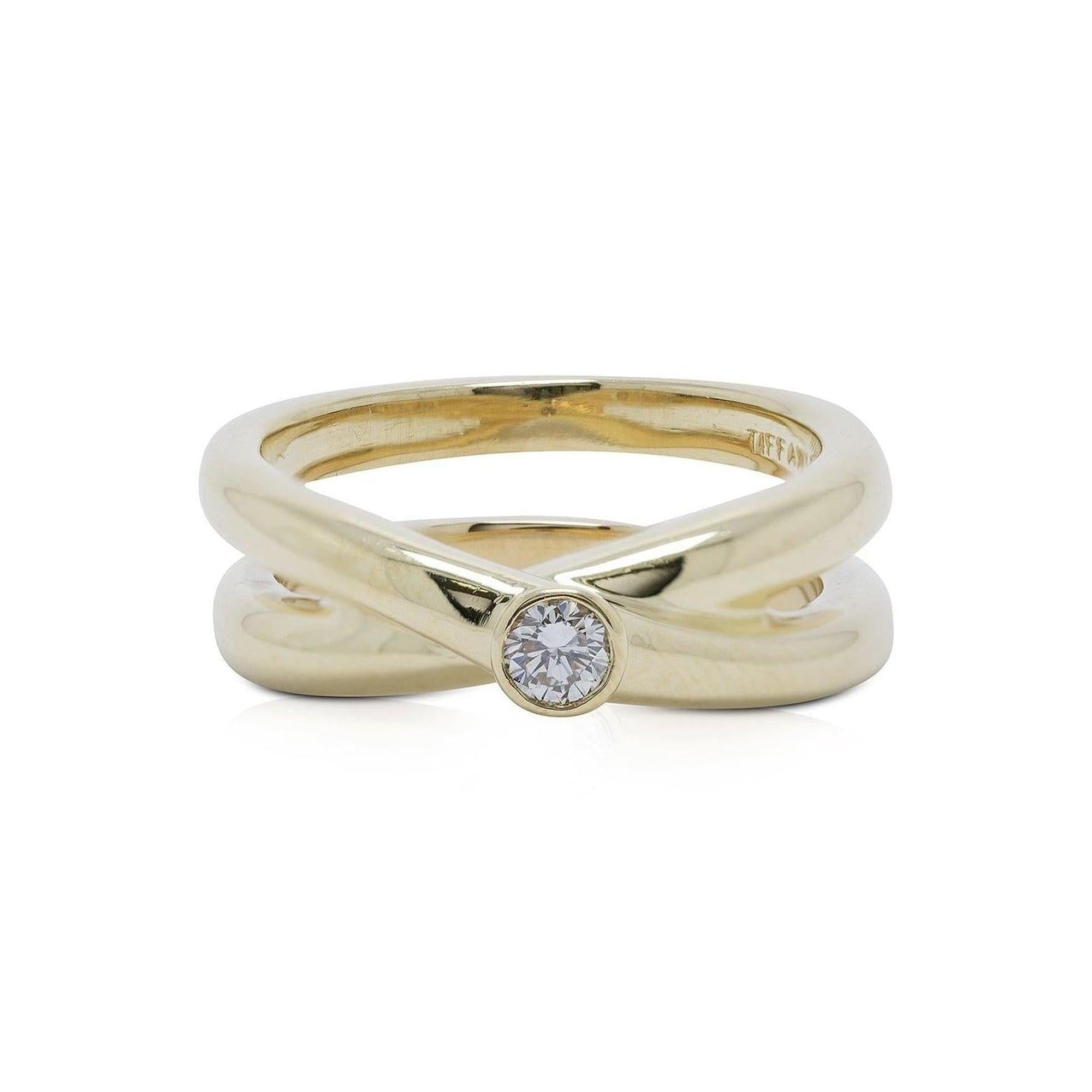 Tiffany & Co. 18k Gold Paloma Picasso Diamond Crossover Ring