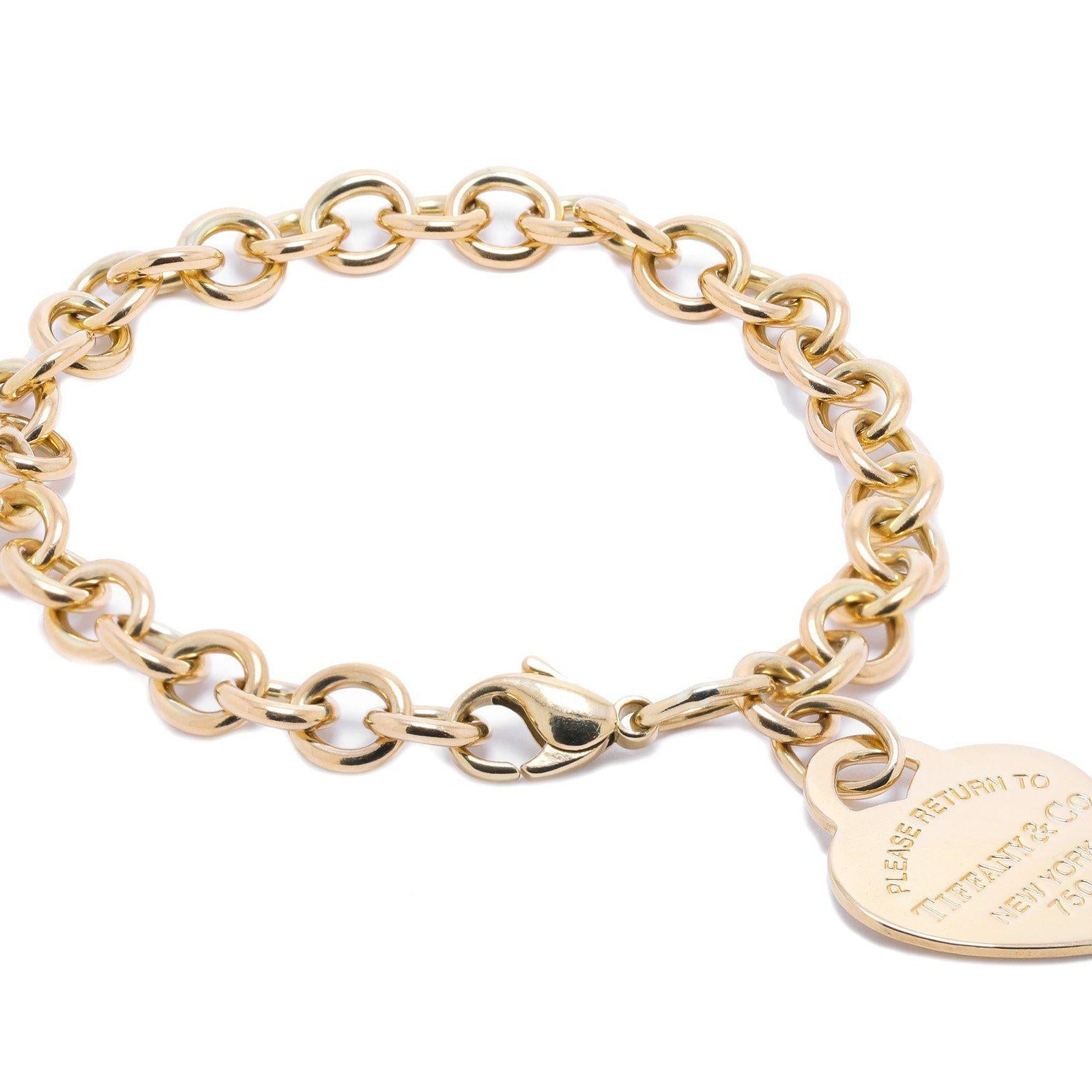 Tiffany & Co. 18K Yellow Gold Heart Tag Charm Bracelet | Tiffany & Co. |  Buy at TrueFacet