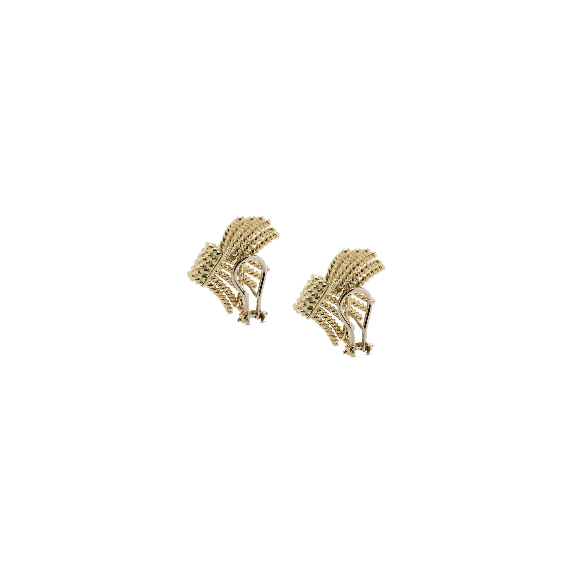 Tiffany & Co. 18k Gold Schlumberger V Rope Earrings