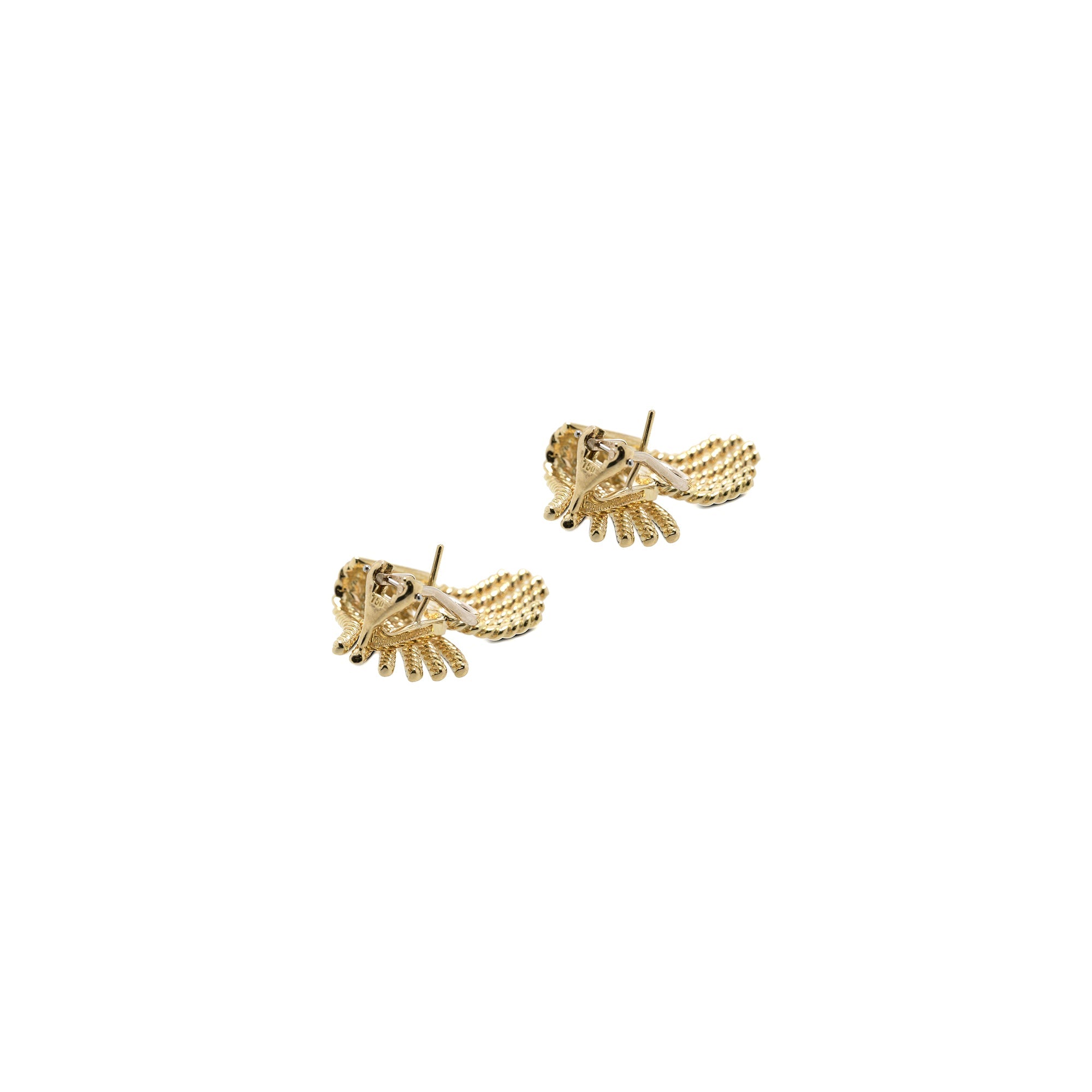 Tiffany & Co. 18k Gold Schlumberger V Rope Earrings