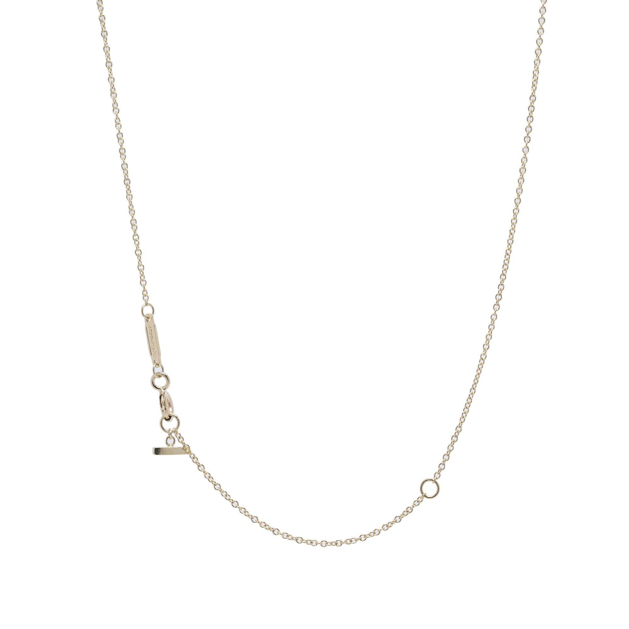 Tiffany & Co. 18k Gold T Smile Pendant Necklace
