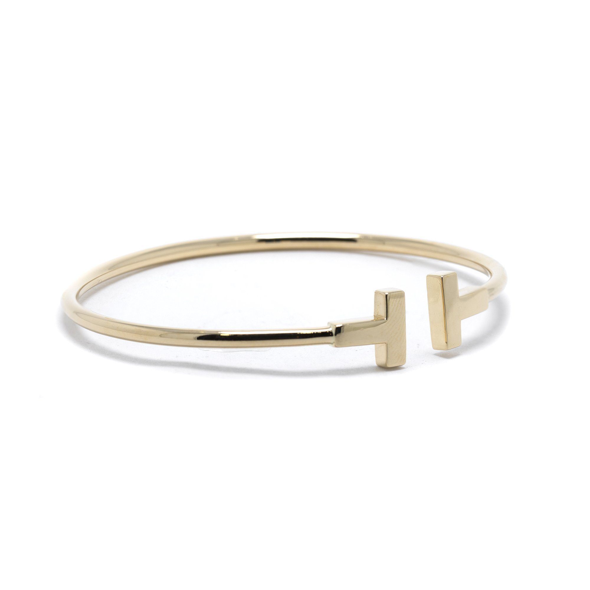 Tiffany & Co. 18k Gold T Wire Bracelet