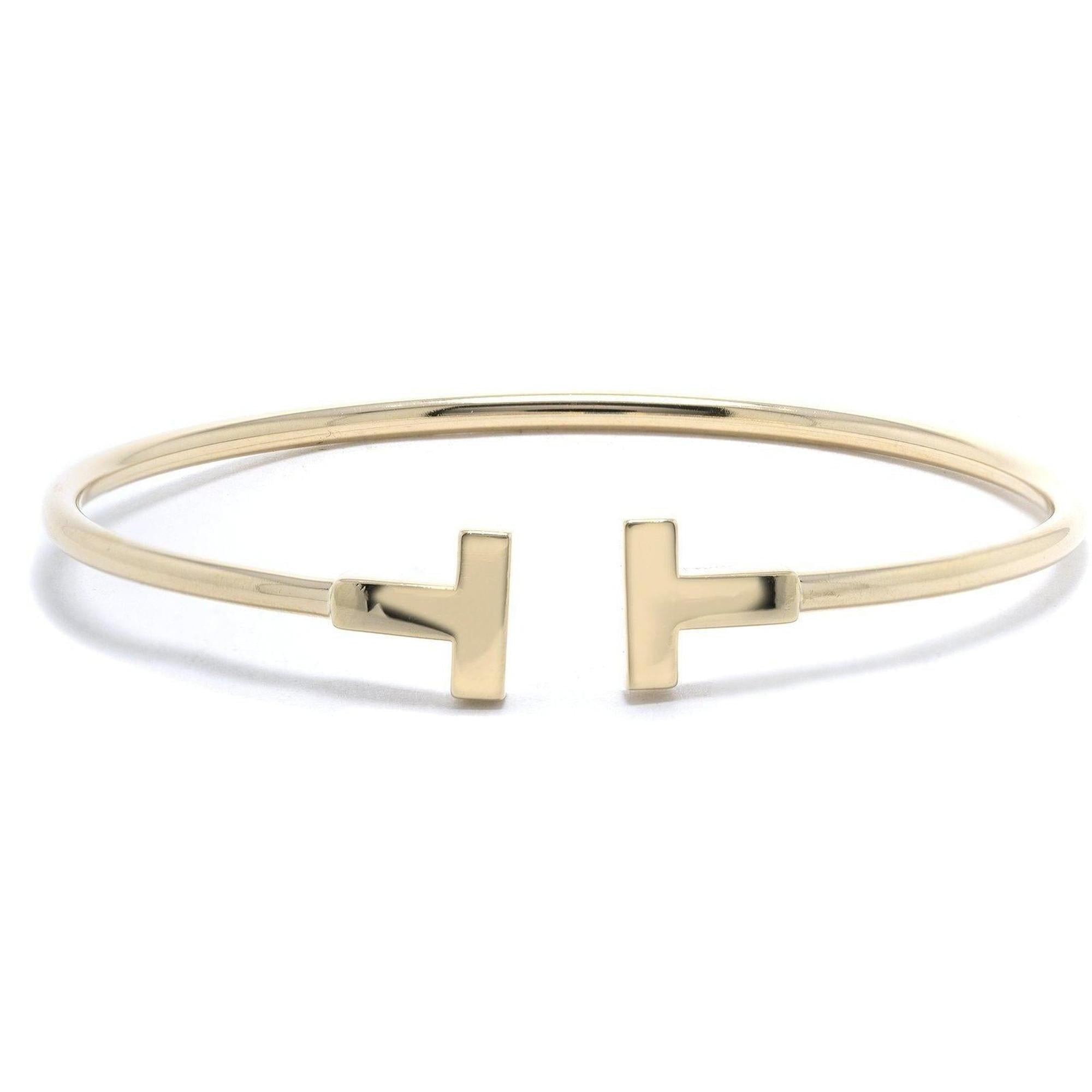Tiffany & Co. 18k Gold T Wire Bracelet