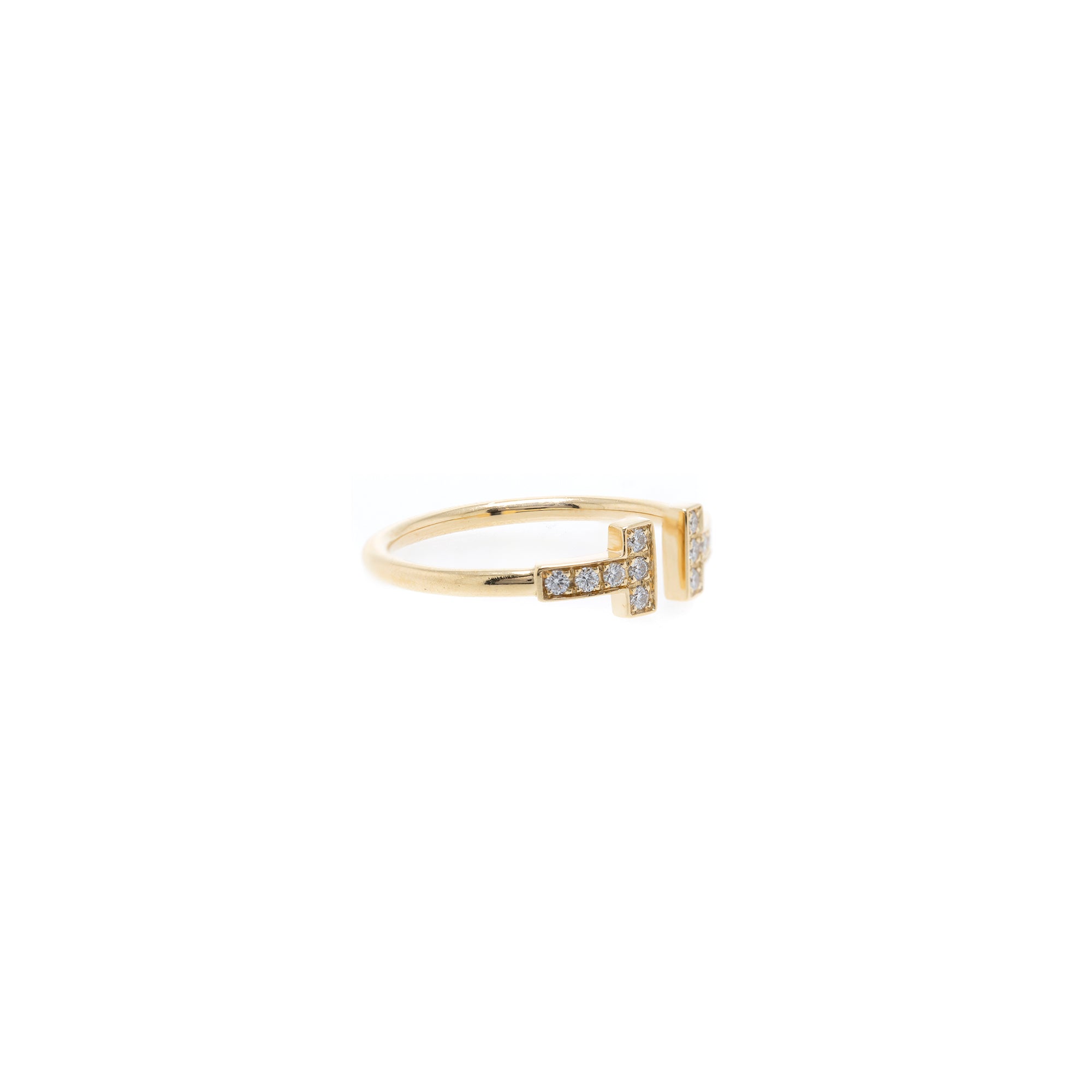 Tiffany & Co. 18k Gold T Wire Diamond Ring