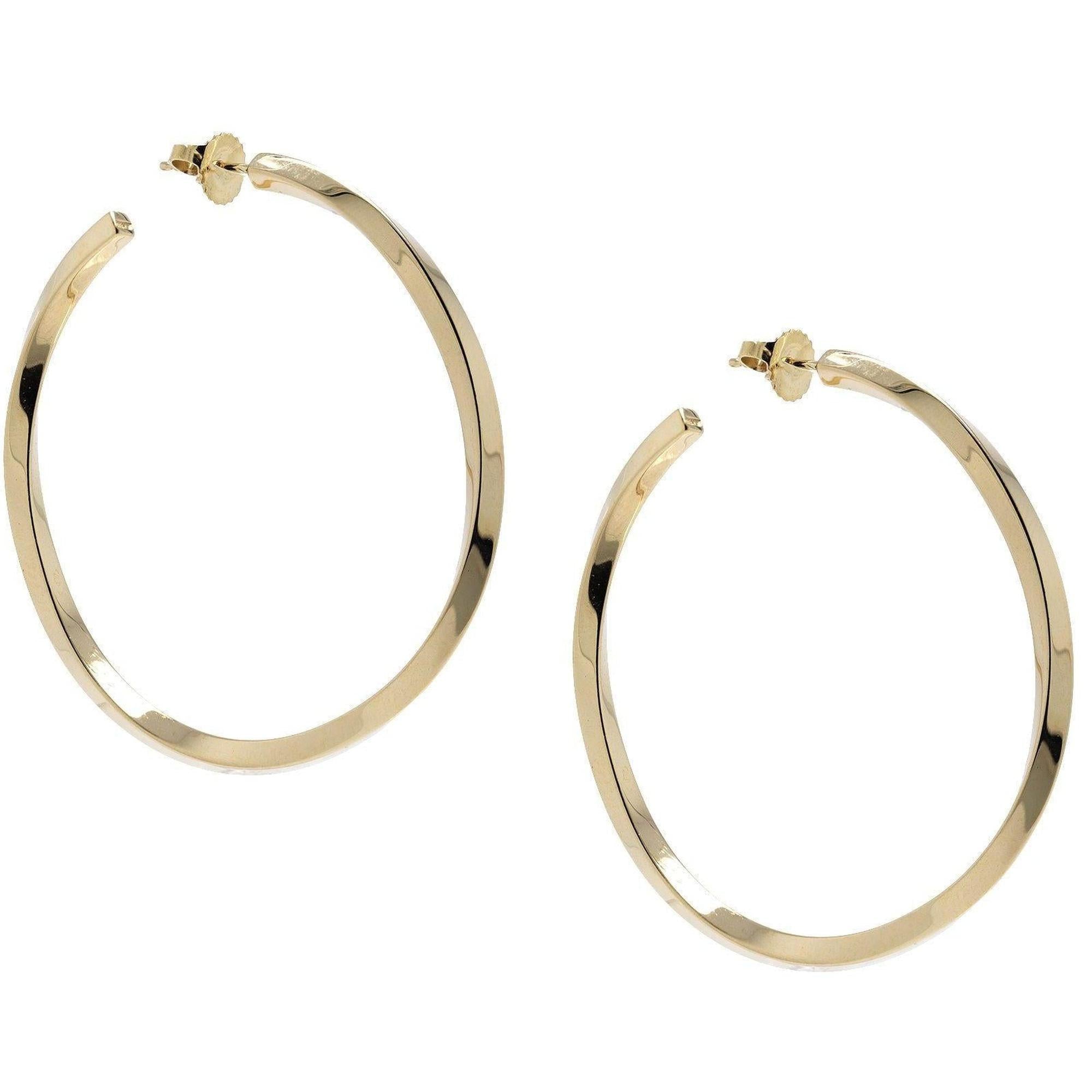 Tiffany & Co. 18k Gold Twist Hoop Earrings
