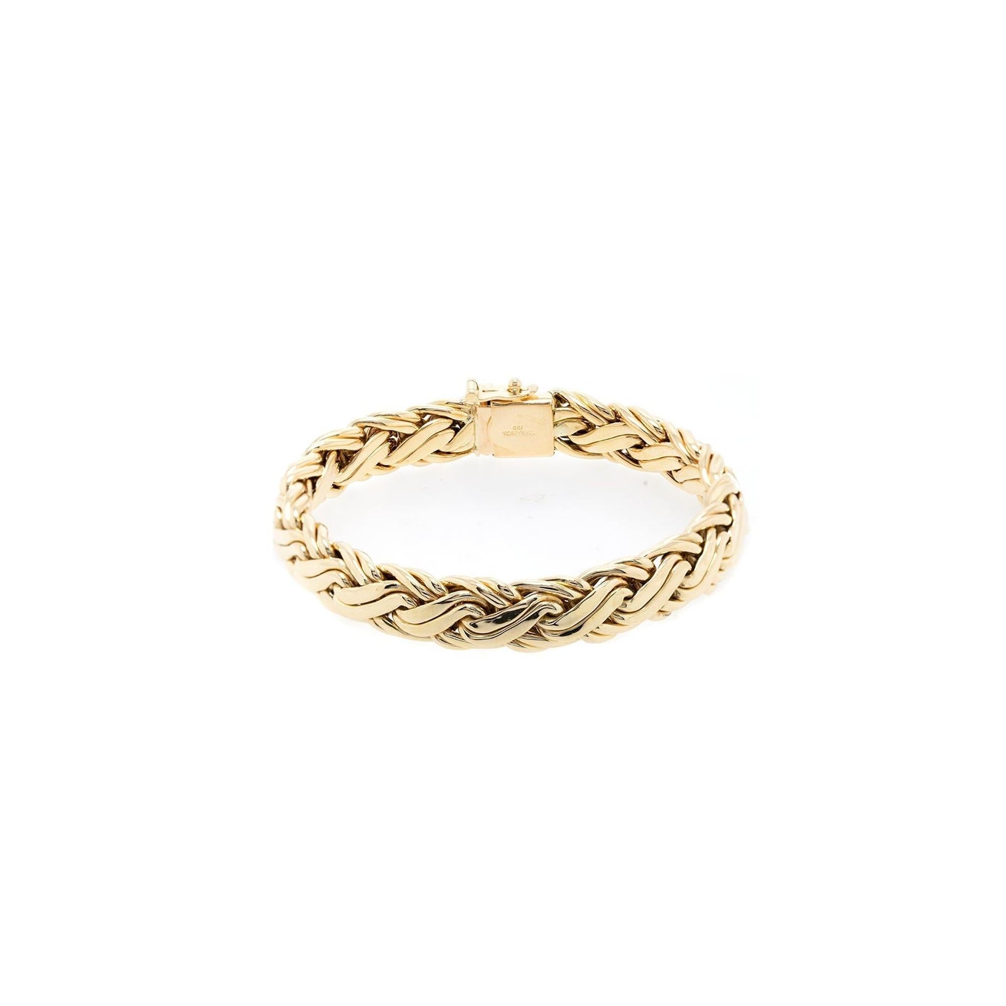 Tiffany & Co. 18k Gold Wheat Chain Link Bracelet