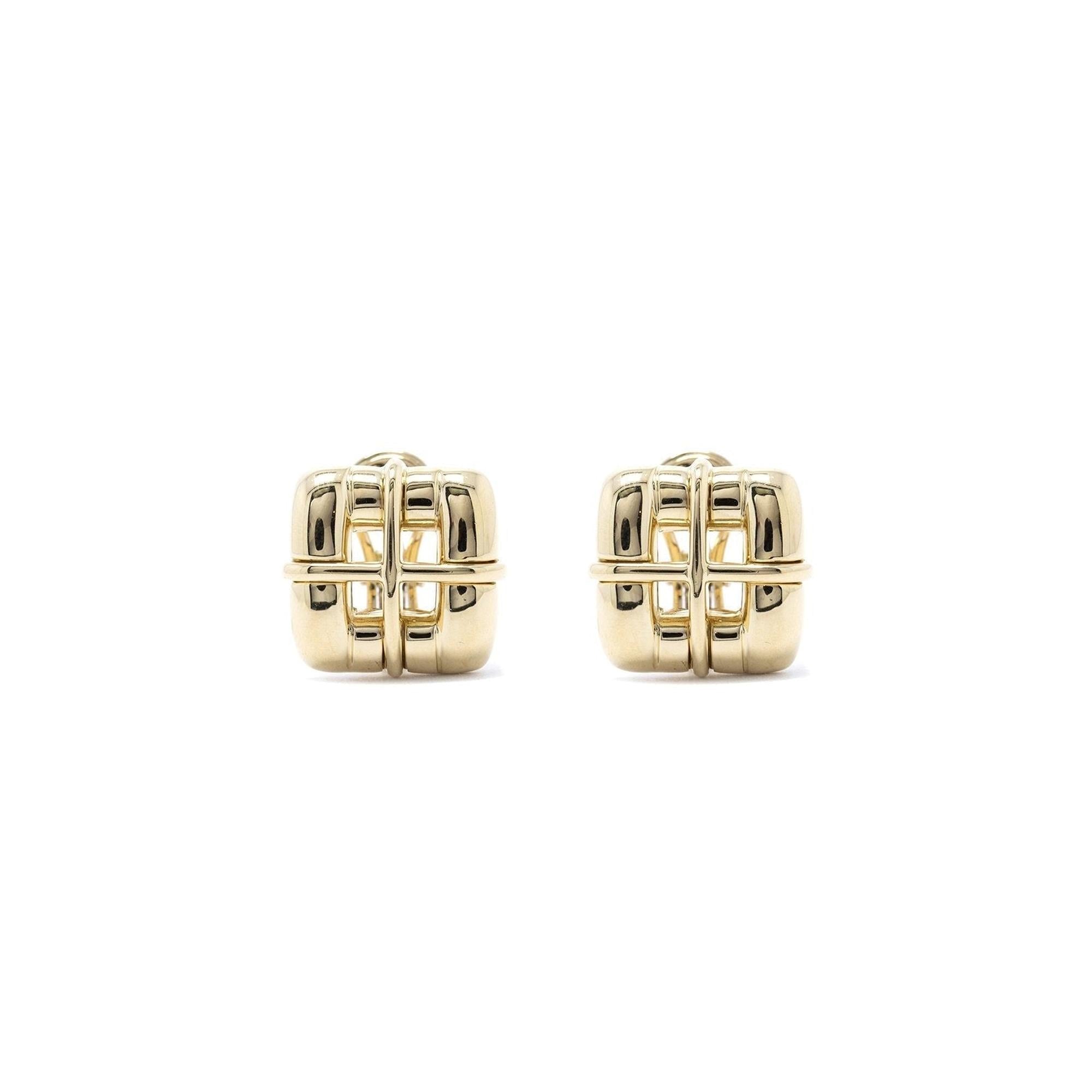 Tiffany & Co. 18k Gold Window Ear Clips