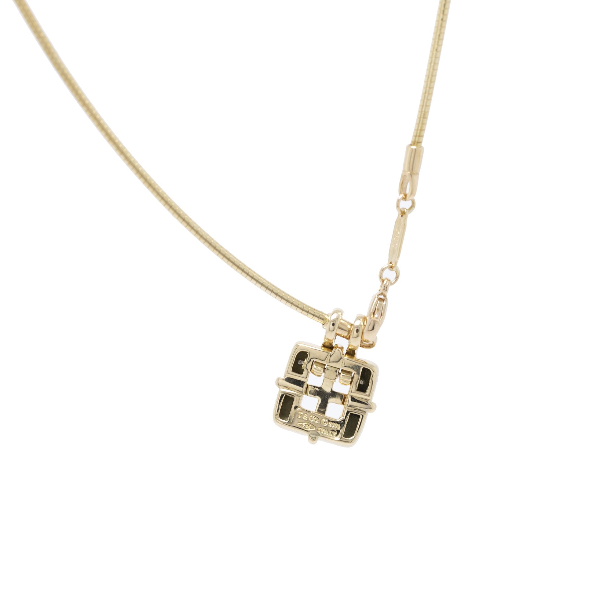 Tiffany & Co. 18k Gold Window Pendant Necklace