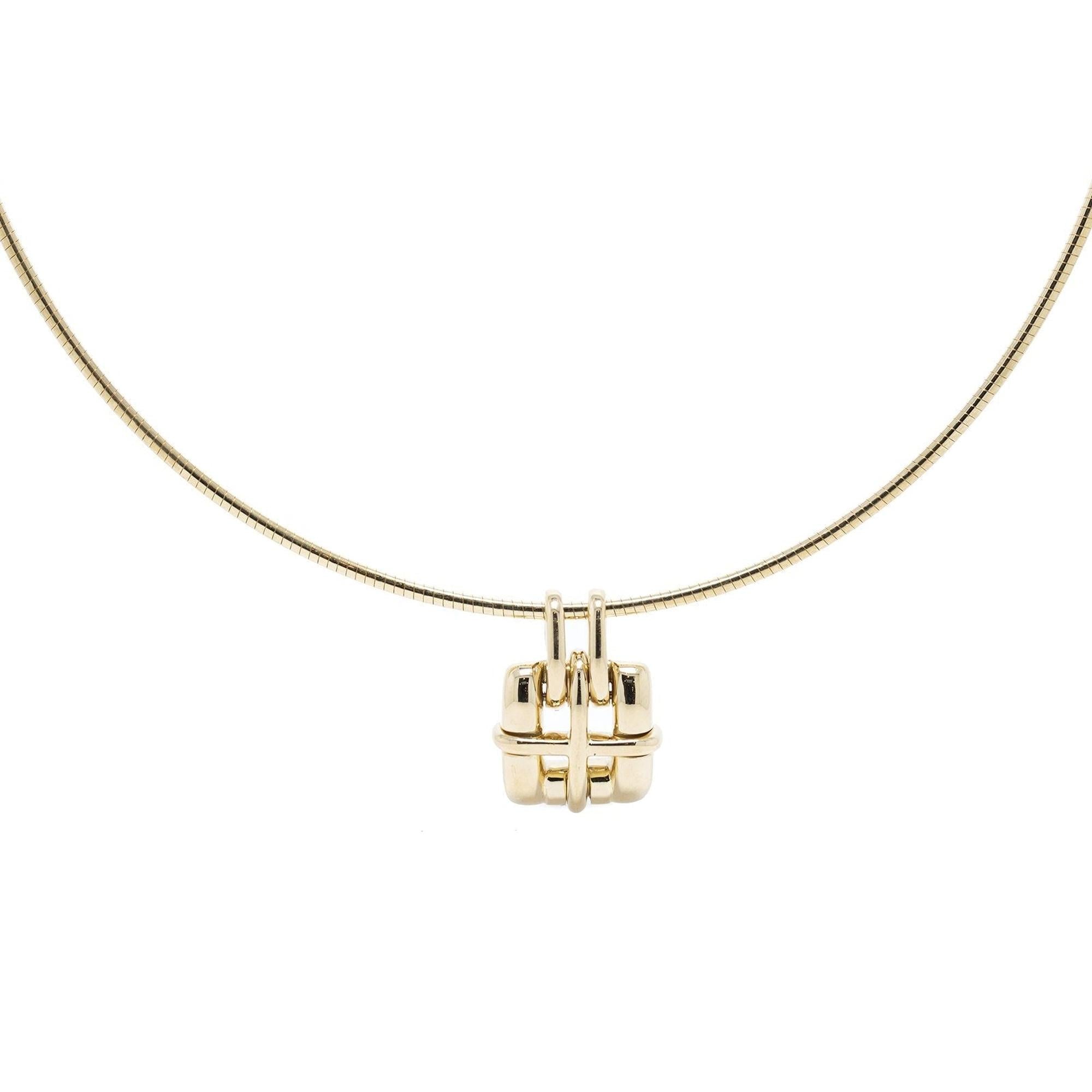 Tiffany & Co. 18k Gold Window Pendant Necklace