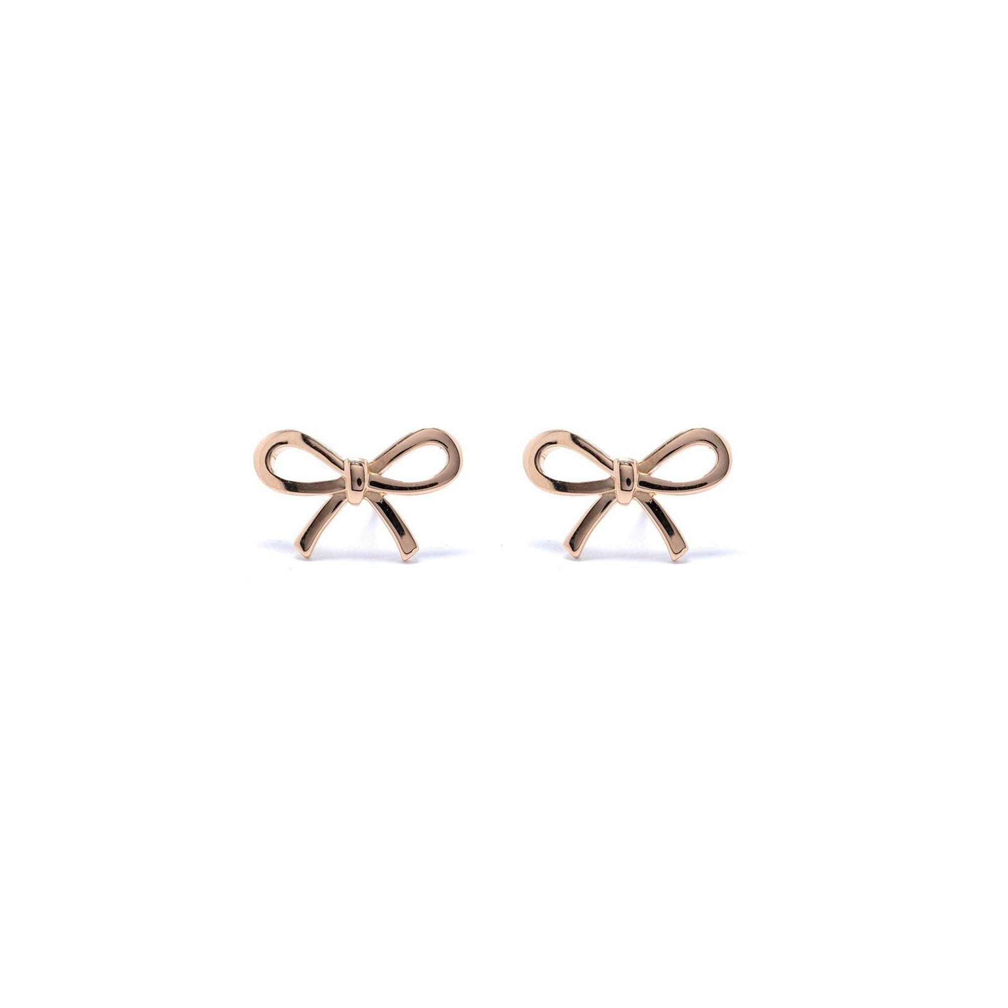 Tiffany & Co. 18k Rose Gold Bow Earrings