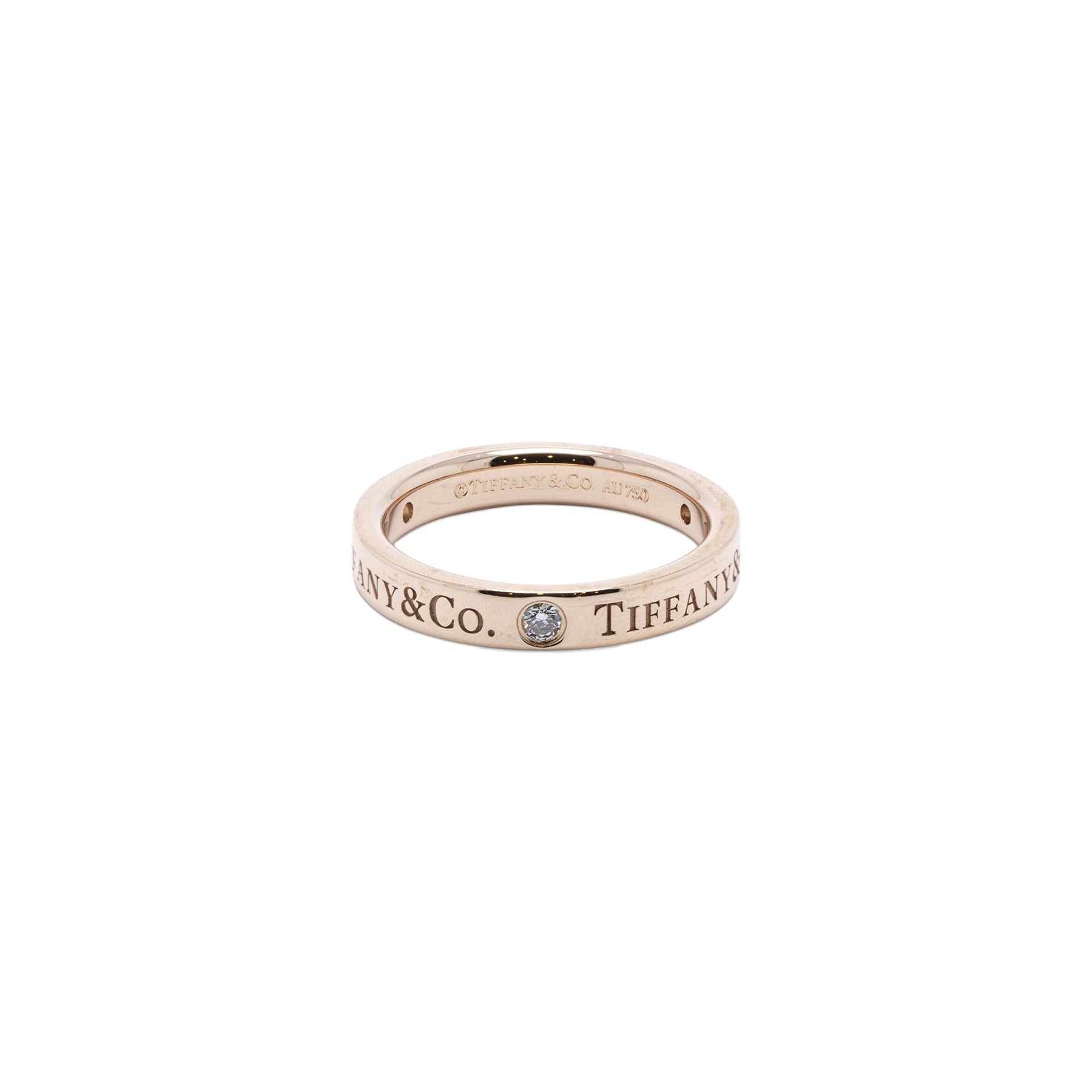 Tiffany & Co. 18k Rose Gold Diamond Band Ring