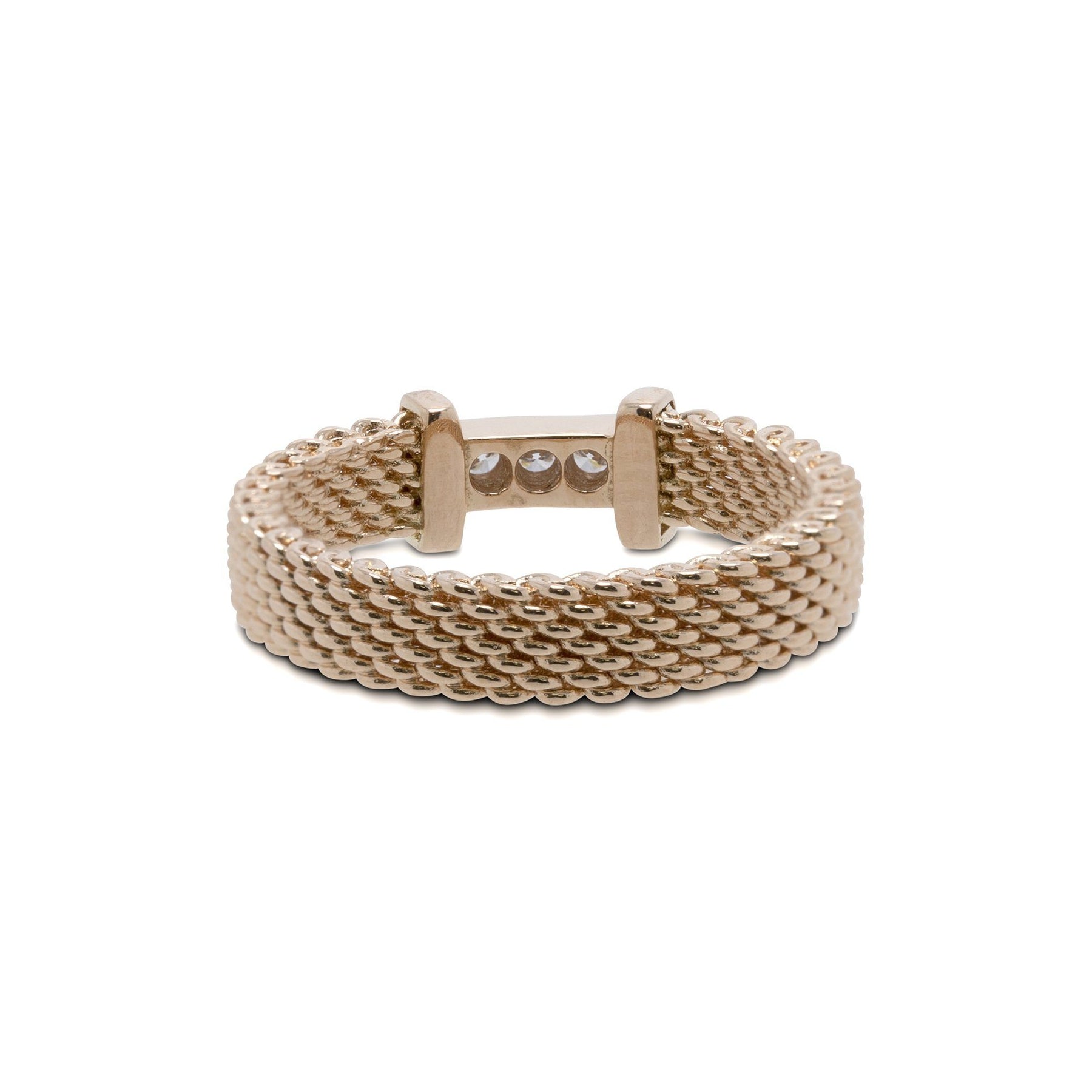 Tiffany & Co. 18k Rose Gold Diamond Narrow Somerset Ring