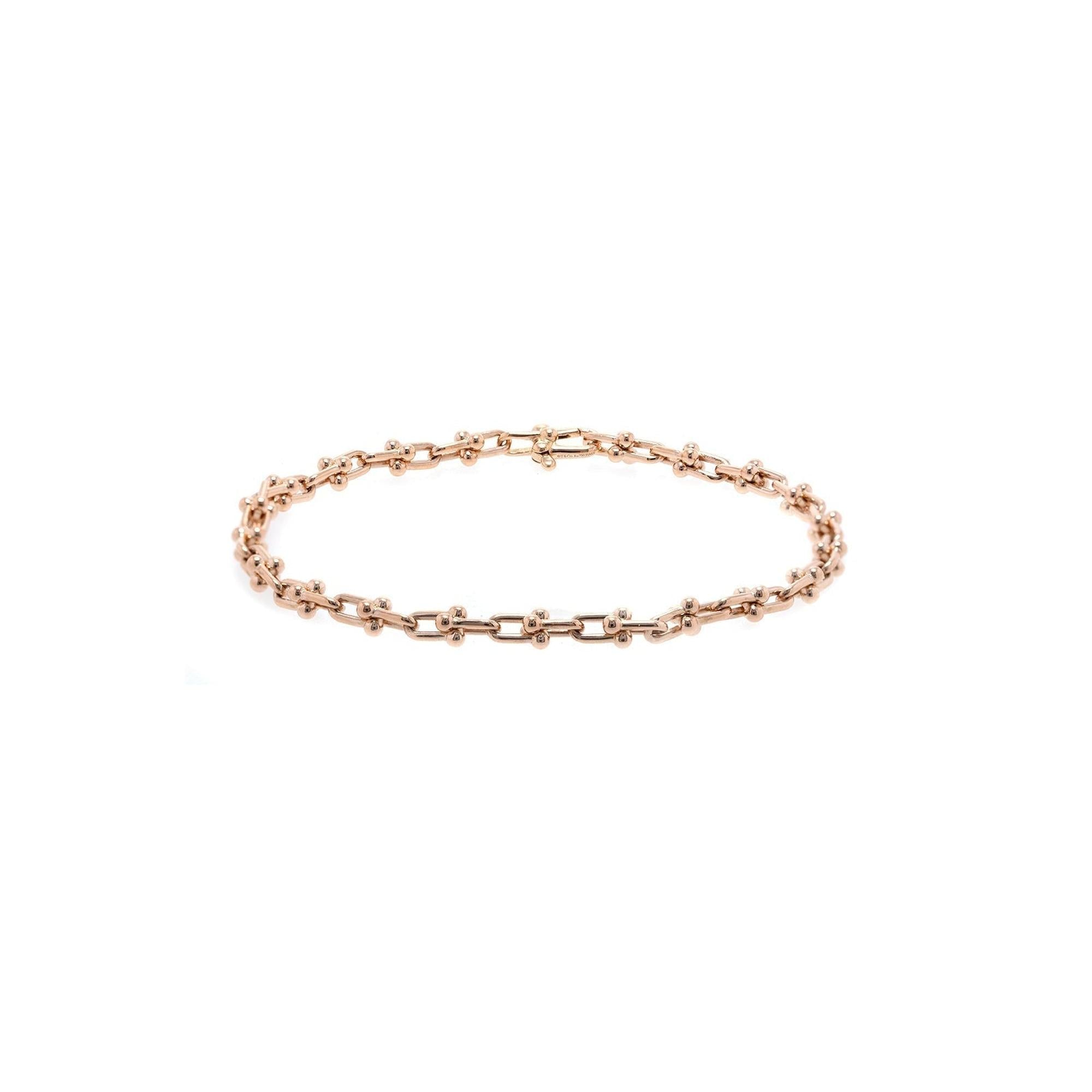 Tiffany & Co. 18k Rose Gold HardWear Micro Link Bracelet