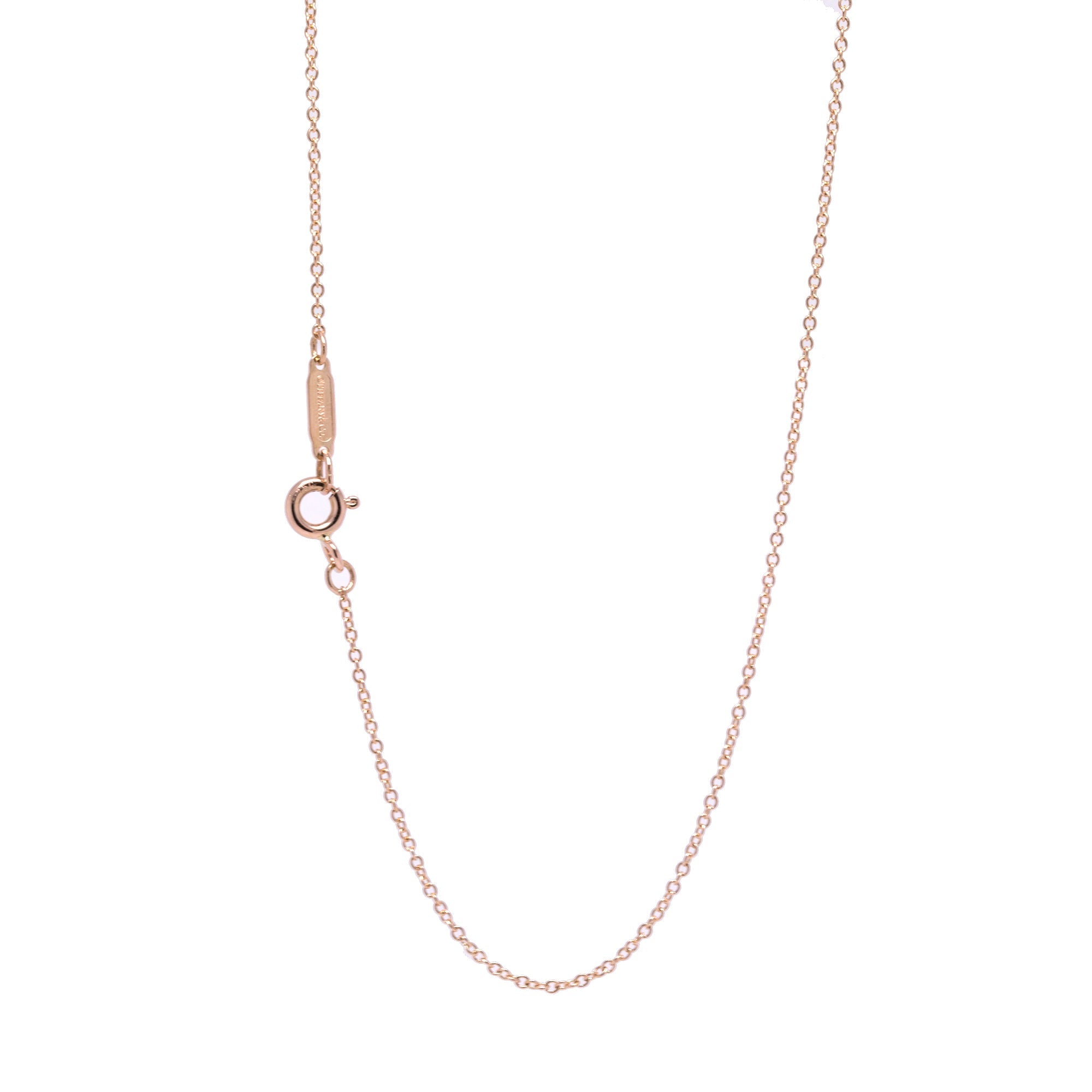 Tiffany & Co. 18k Rose Gold Mini Bow Pendant Necklace