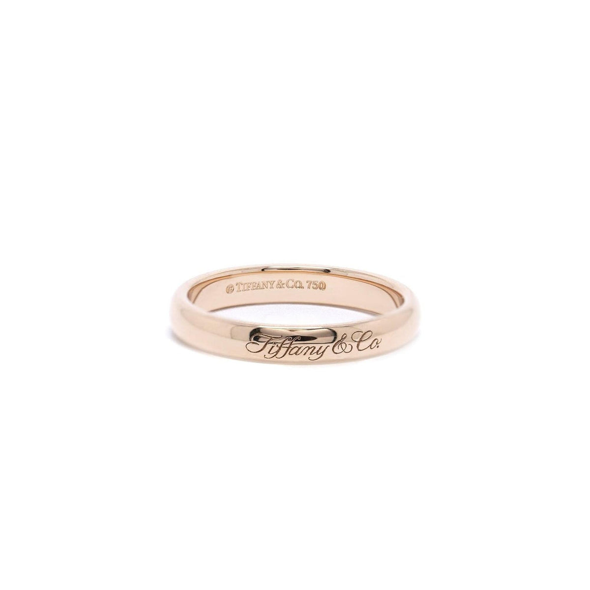 Tiffany & Co. 18k Rose Gold Notes "Tiffany & Co." Band Ring – Oliver ...