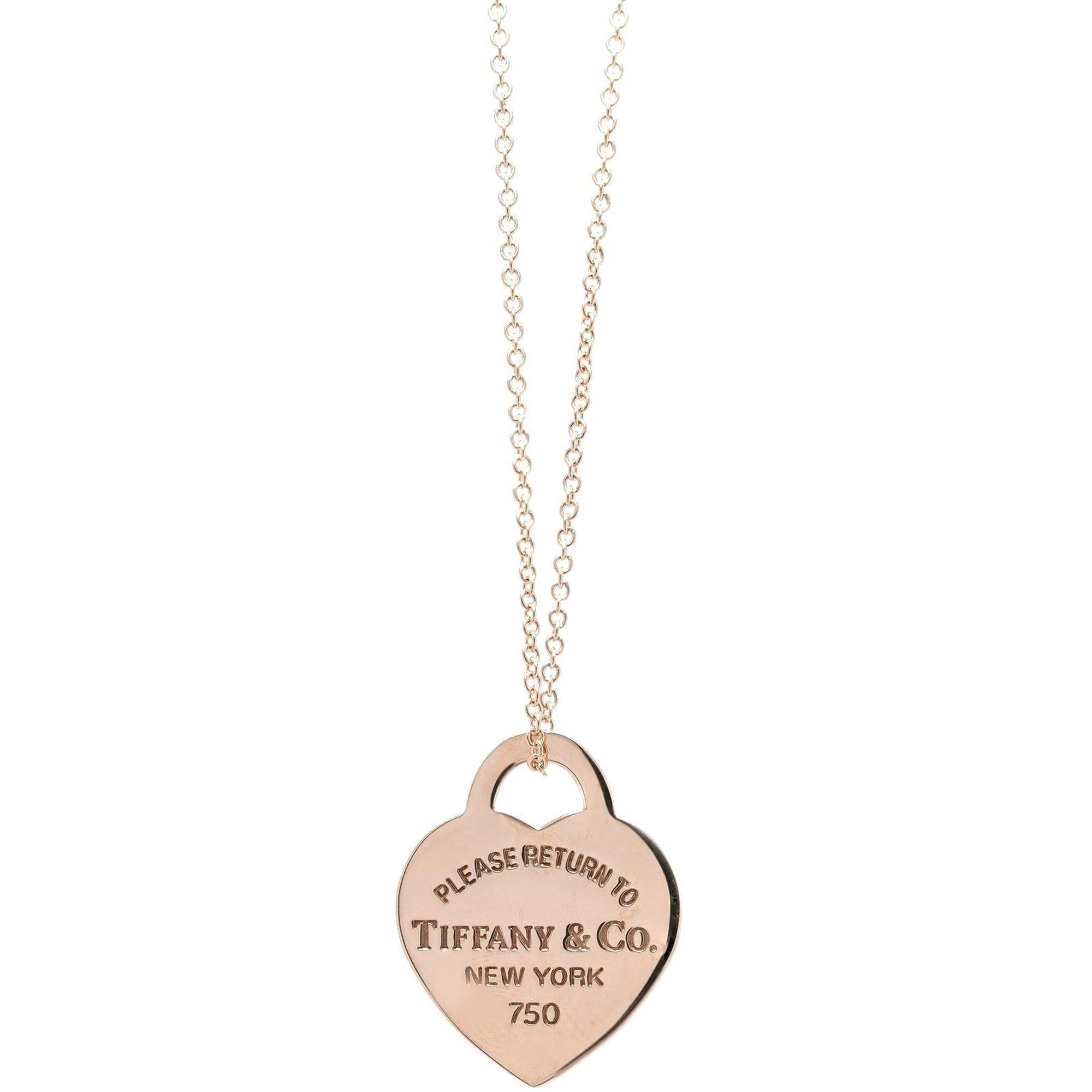 Tiffany & Co. 18k Rose Gold Return to Tiffany Small Heart Tag Pendant Necklace