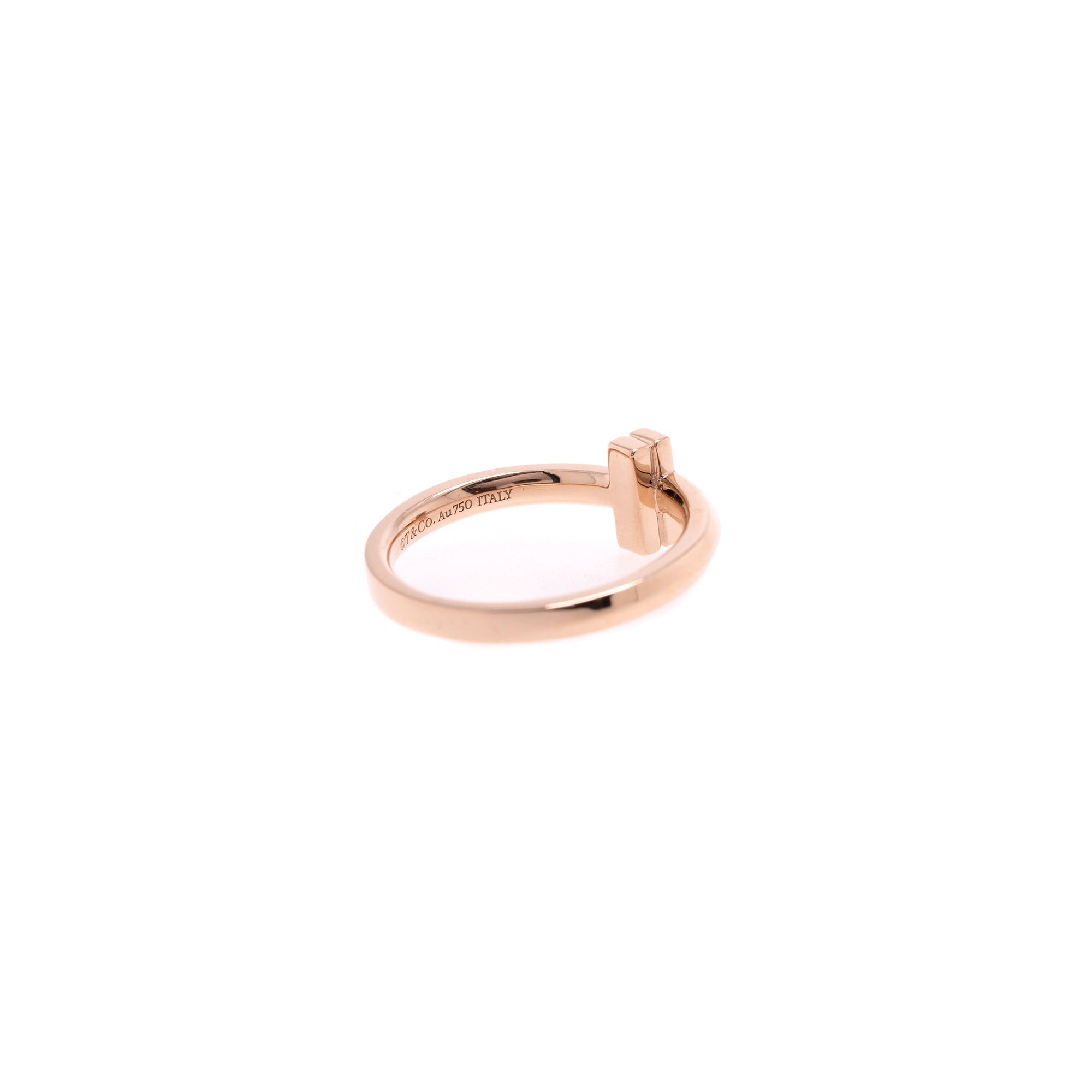 Tiffany & Co. 18k Rose Gold T1 Diamond Ring