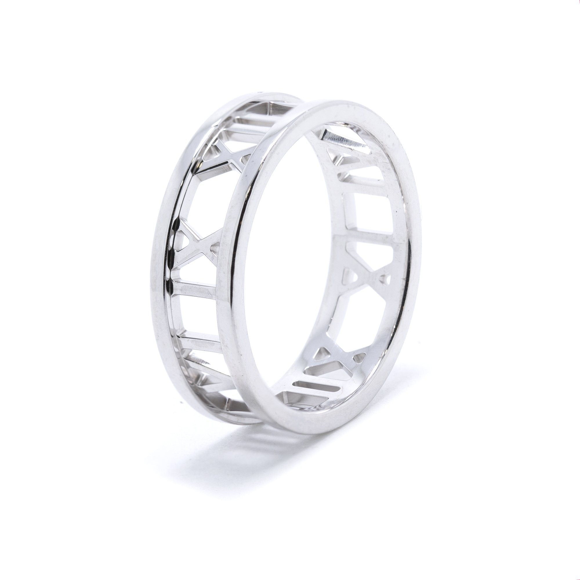 Tiffany & Co. 18k White Gold Atlas Open Ring