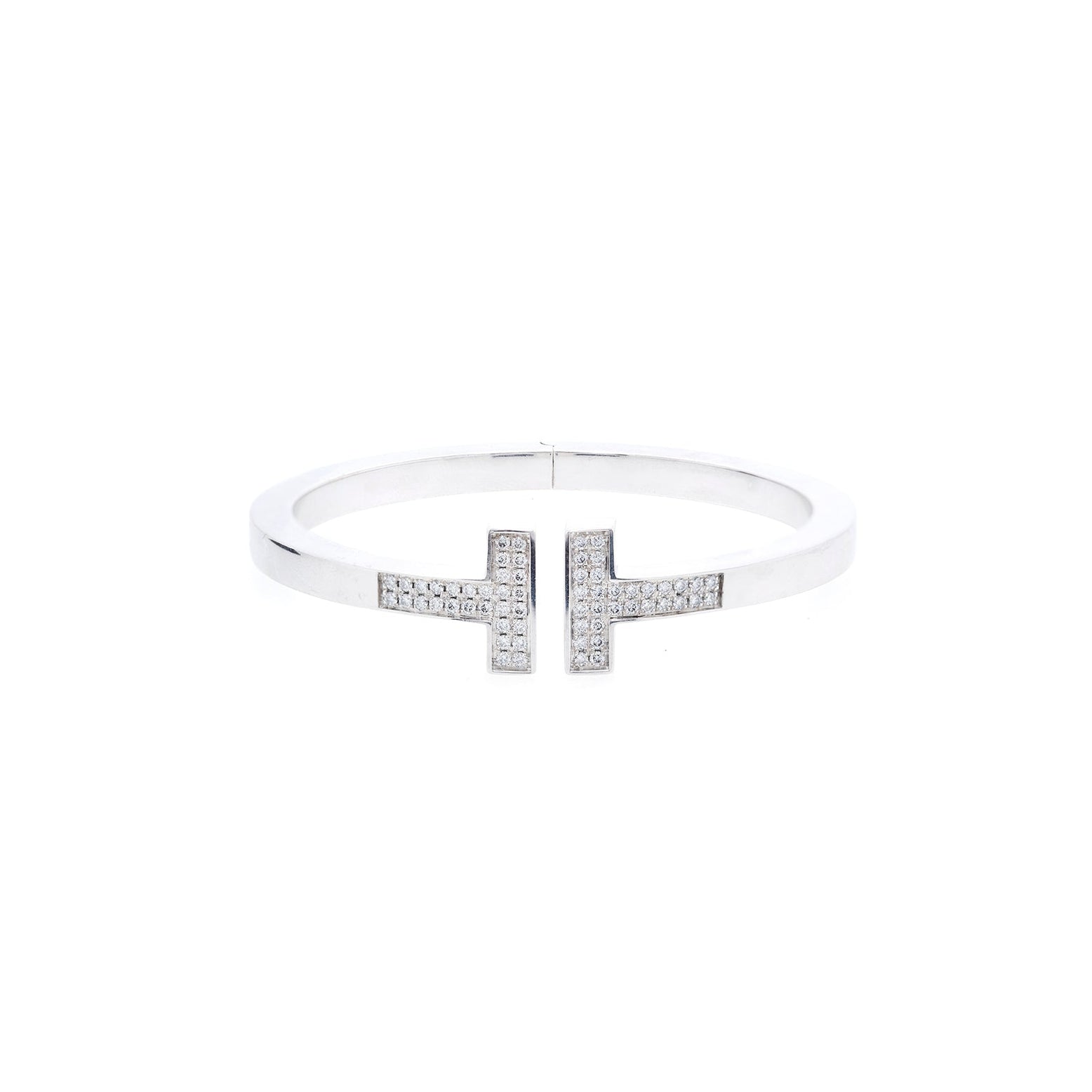 Tiffany  Co Tiffany T diamond wire bracelet in 18k white gold Bracelets   Heathrow Reserve  Collect