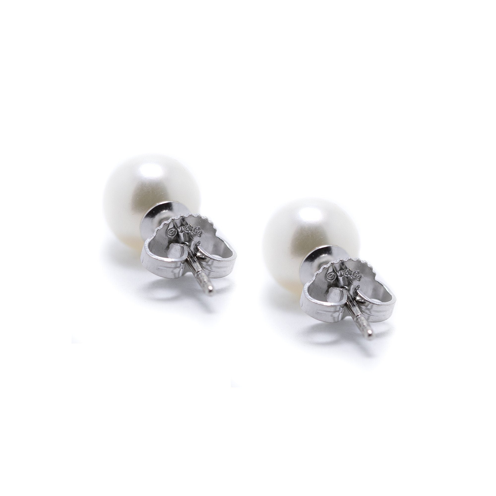 Tiffany & Co. 18k White Gold Pearl Stud Earrings