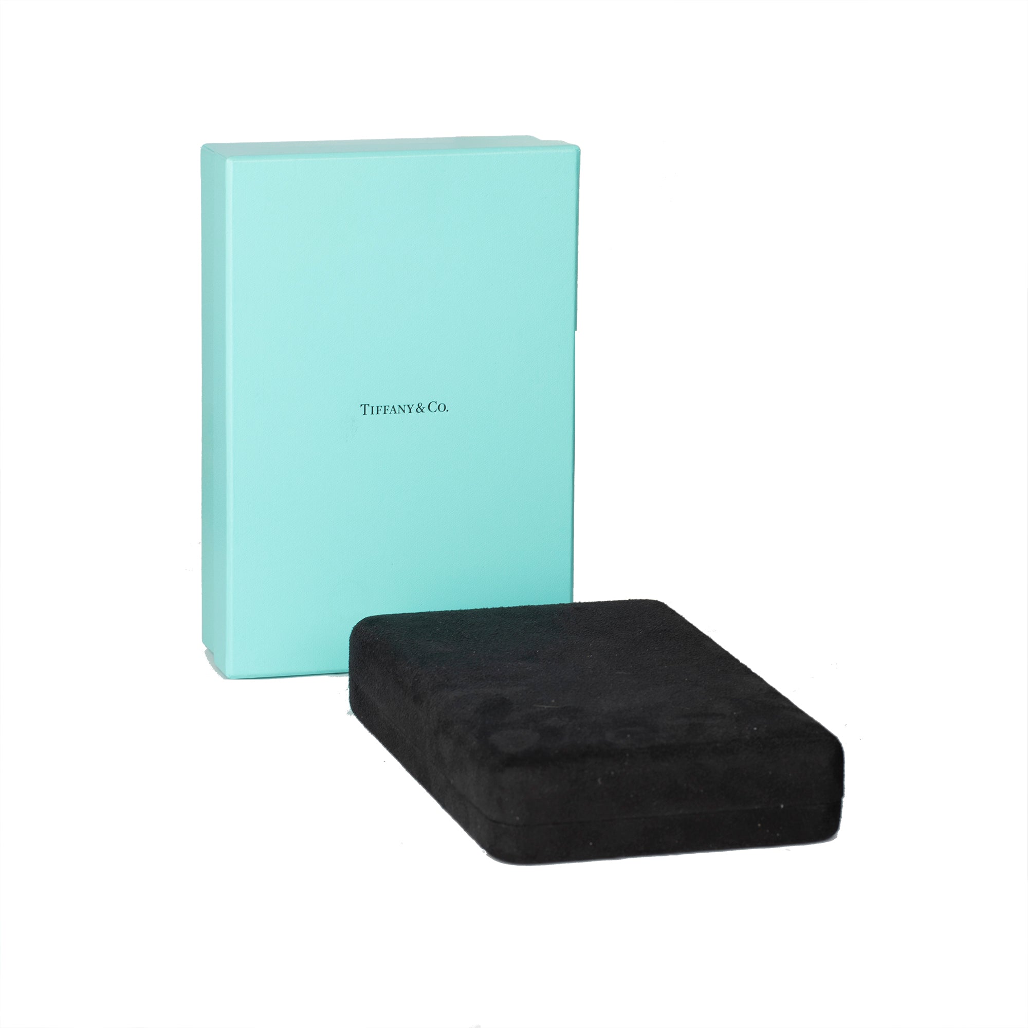 Tiffany & Co. 18k Yellow Gold & Diamond Crown Key Pendant Necklace w/ Box