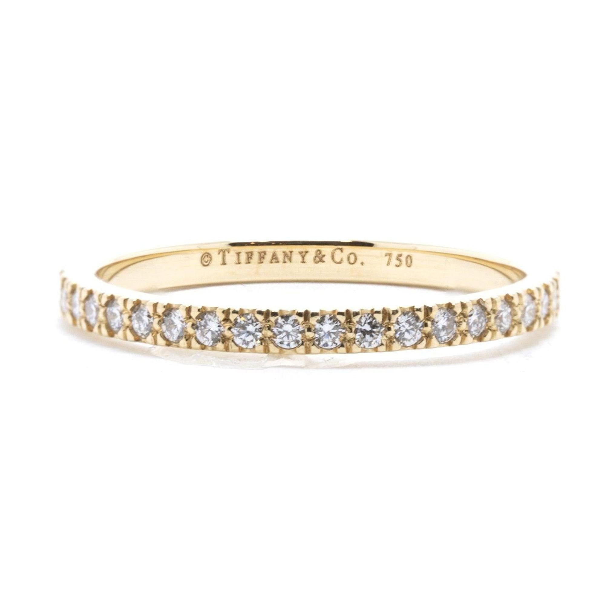 Tiffany & Co. 18k Yellow Gold Diamond Eternity Band Ring