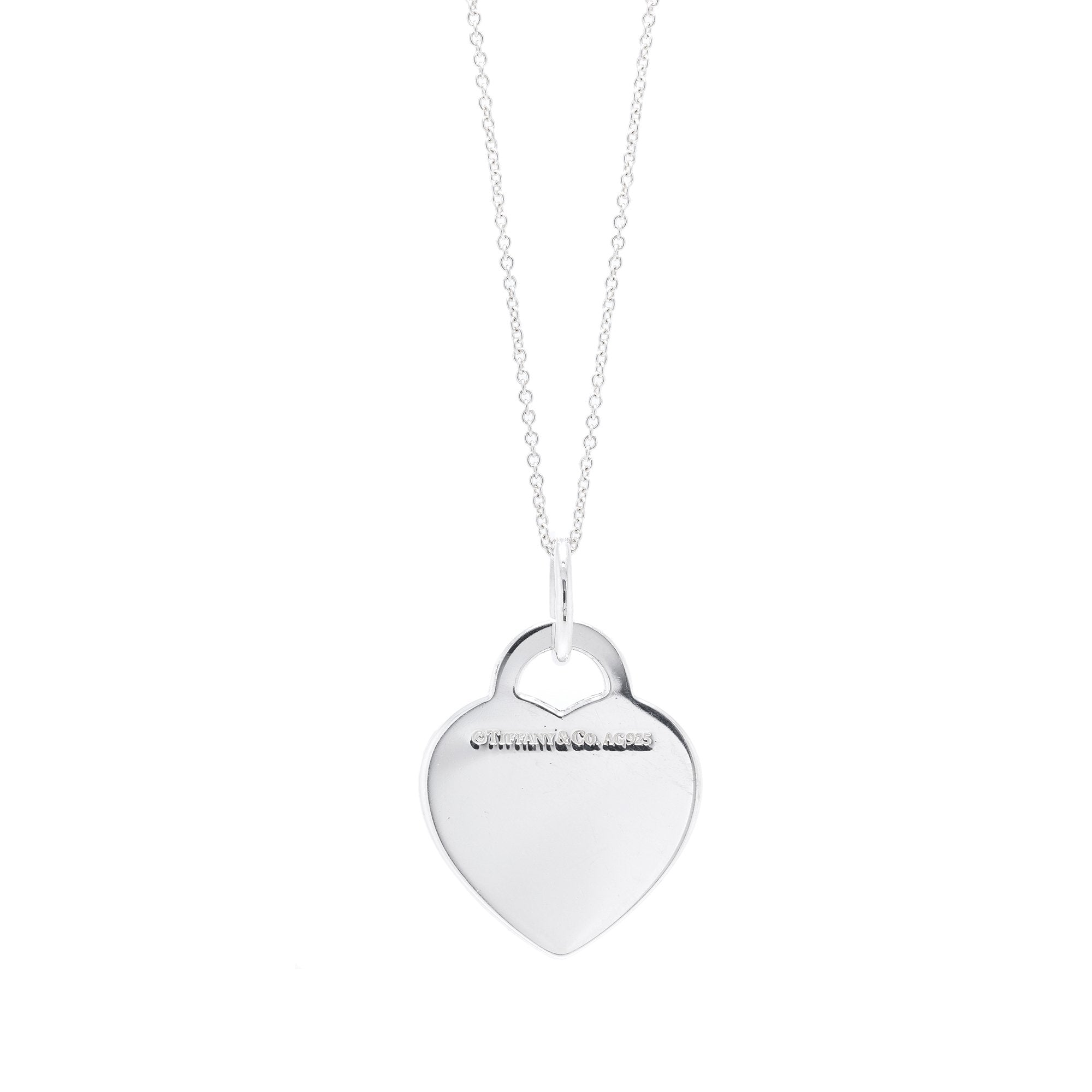 Tiffany & Co. Alphabet Letter 'A' Heart Tag Pendant Necklace