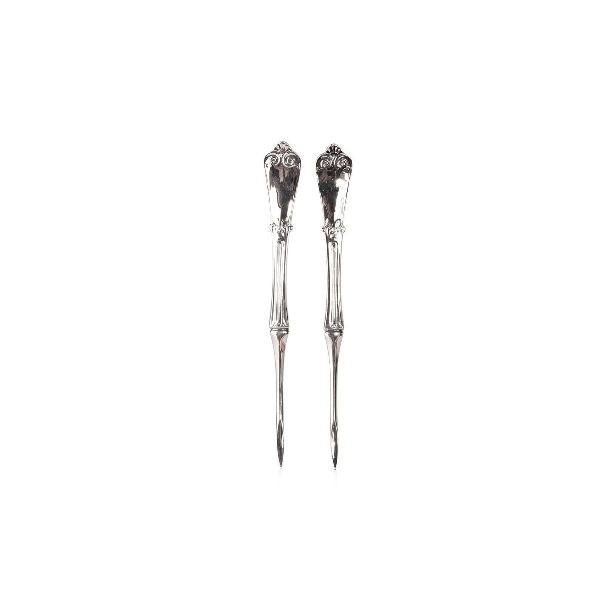 Tiffany & Co. Antique 2-Piece Sterling Silver Nut Pick Set